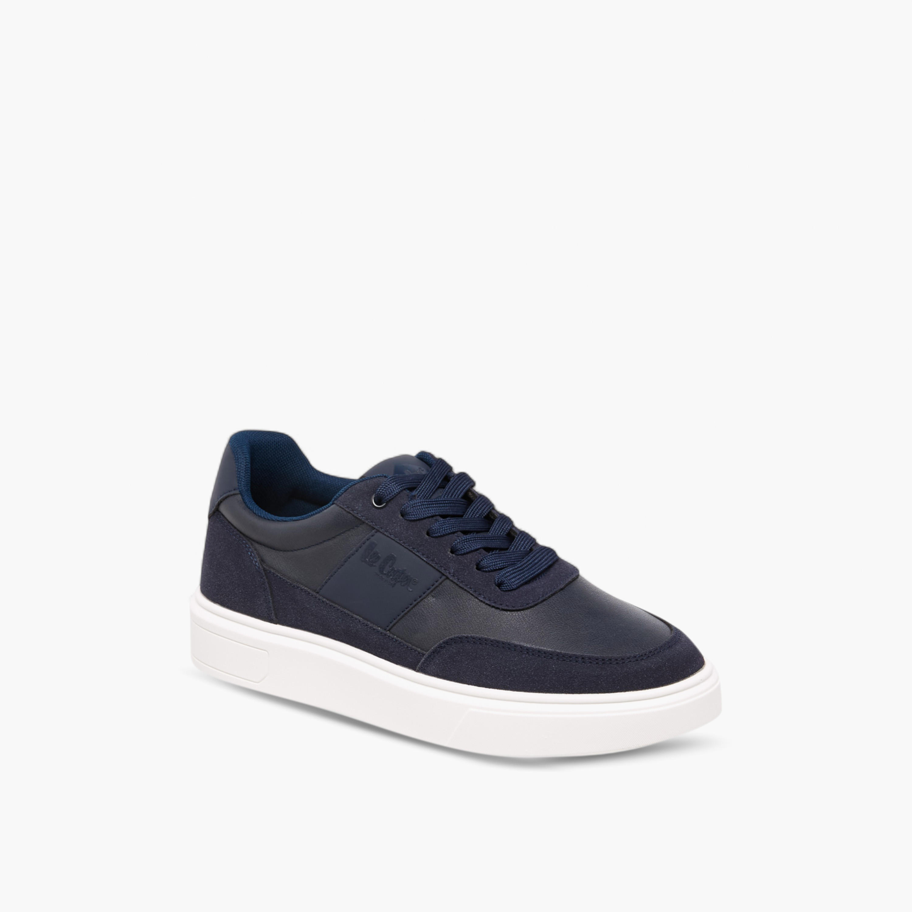 Lee Cooper Men's Solid Lace-Up Sneakers-men-shoes-sneakers-image-2