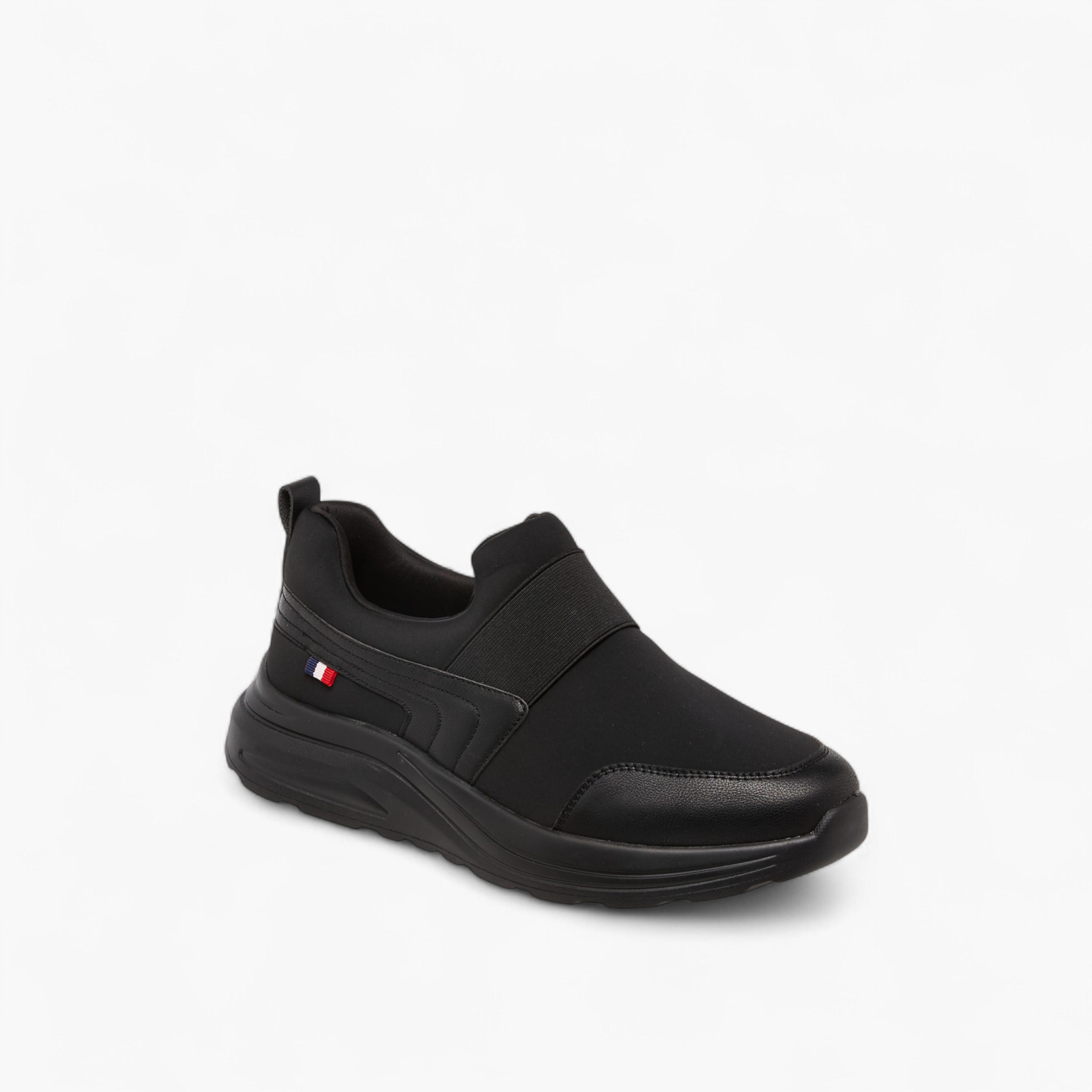 Lee Cooper Men's Solid Slip-On Sneakers with Pull Tabs-men-shoes-sneakers-image-2