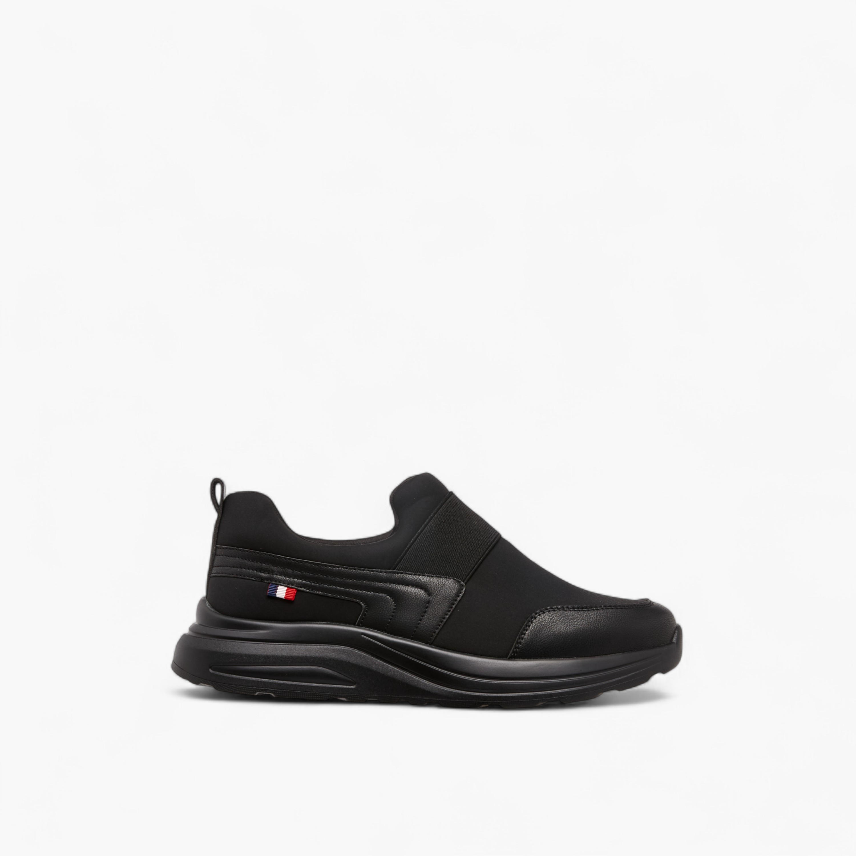 Lee Cooper Men's Solid Slip-On Sneakers with Pull Tabs-men-shoes-sneakers-image-3