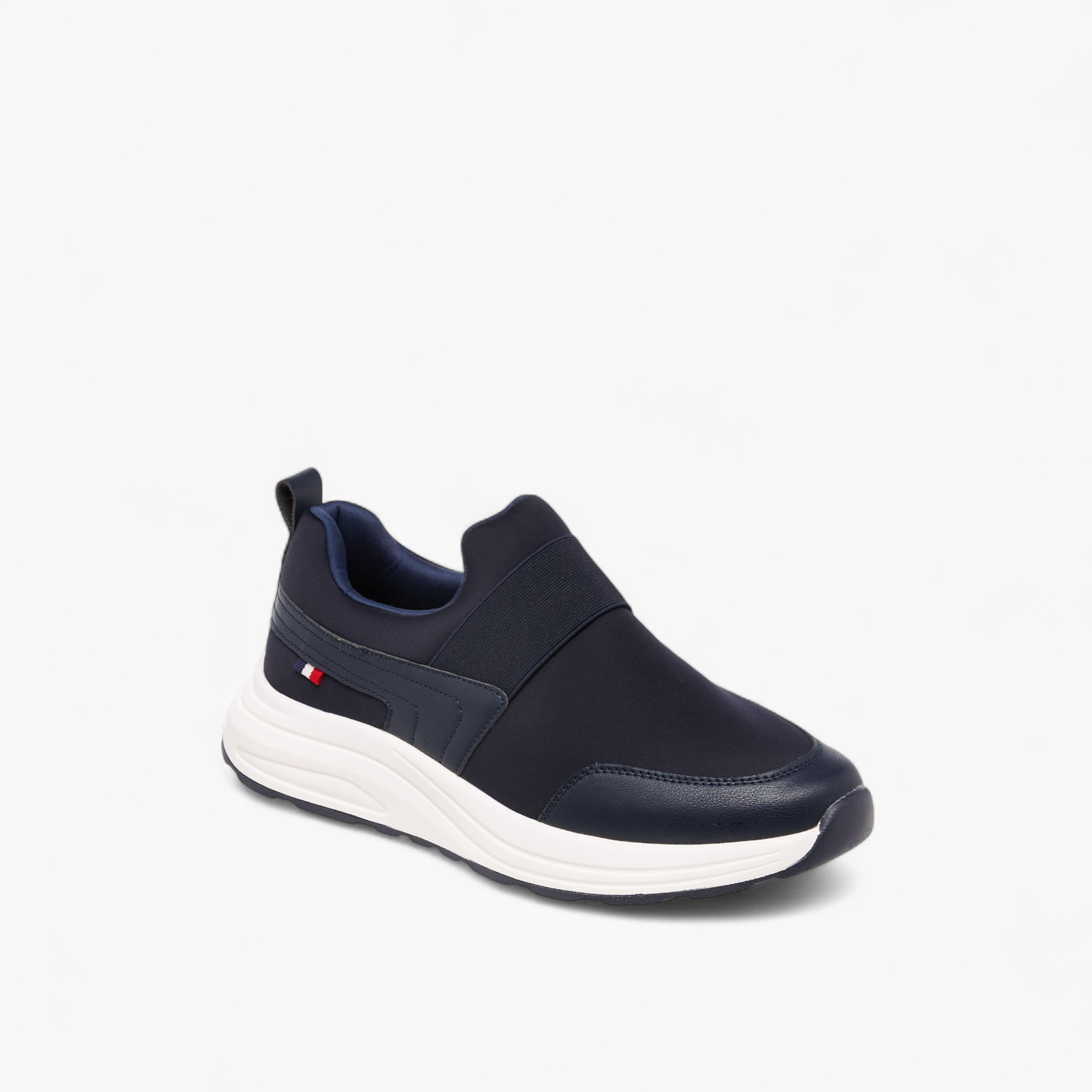 Lee Cooper Men's Solid Slip-On Sneakers with Pull Tabs-men-shoes-sneakers-image-2