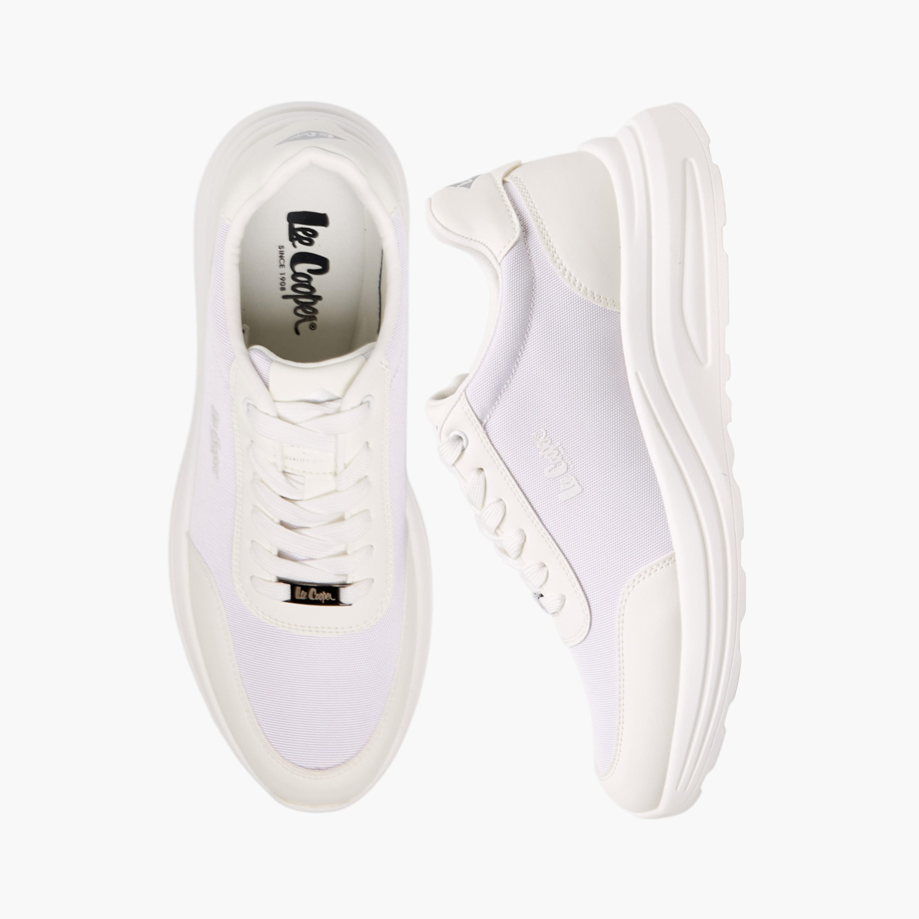 حذاء سنيكرز بطبعات مربعات ورباط إغلاق للرجال من لي كوبر-men-shoes-sneakers-image-5