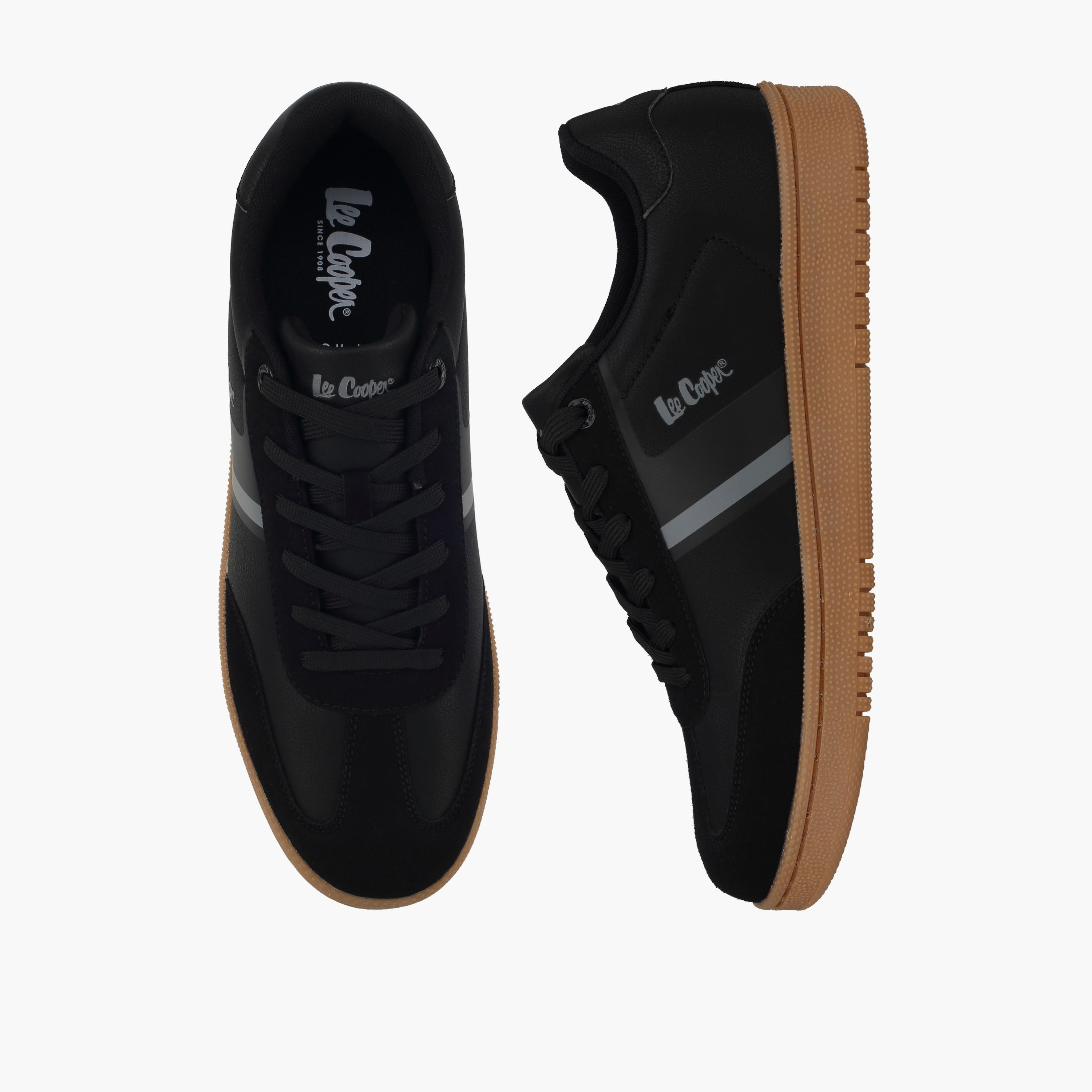 حذاء سنيكرز برباط وألواح وشعار للرجال من لي كوبر-men-shoes-sneakers-image-1
