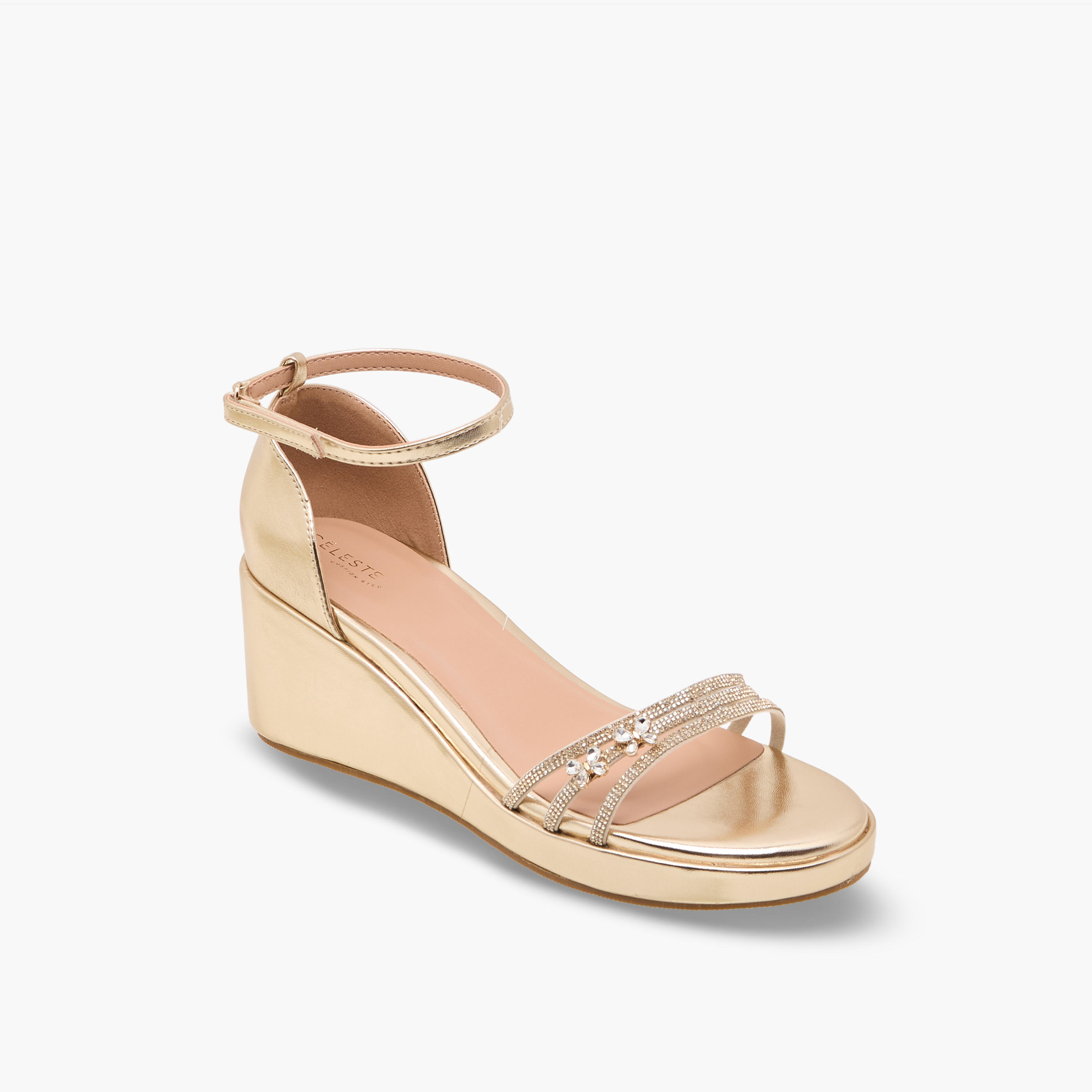 Celeste Girls Embellished Wedge Heel Sandals-girls-shoes-sandals-image-2