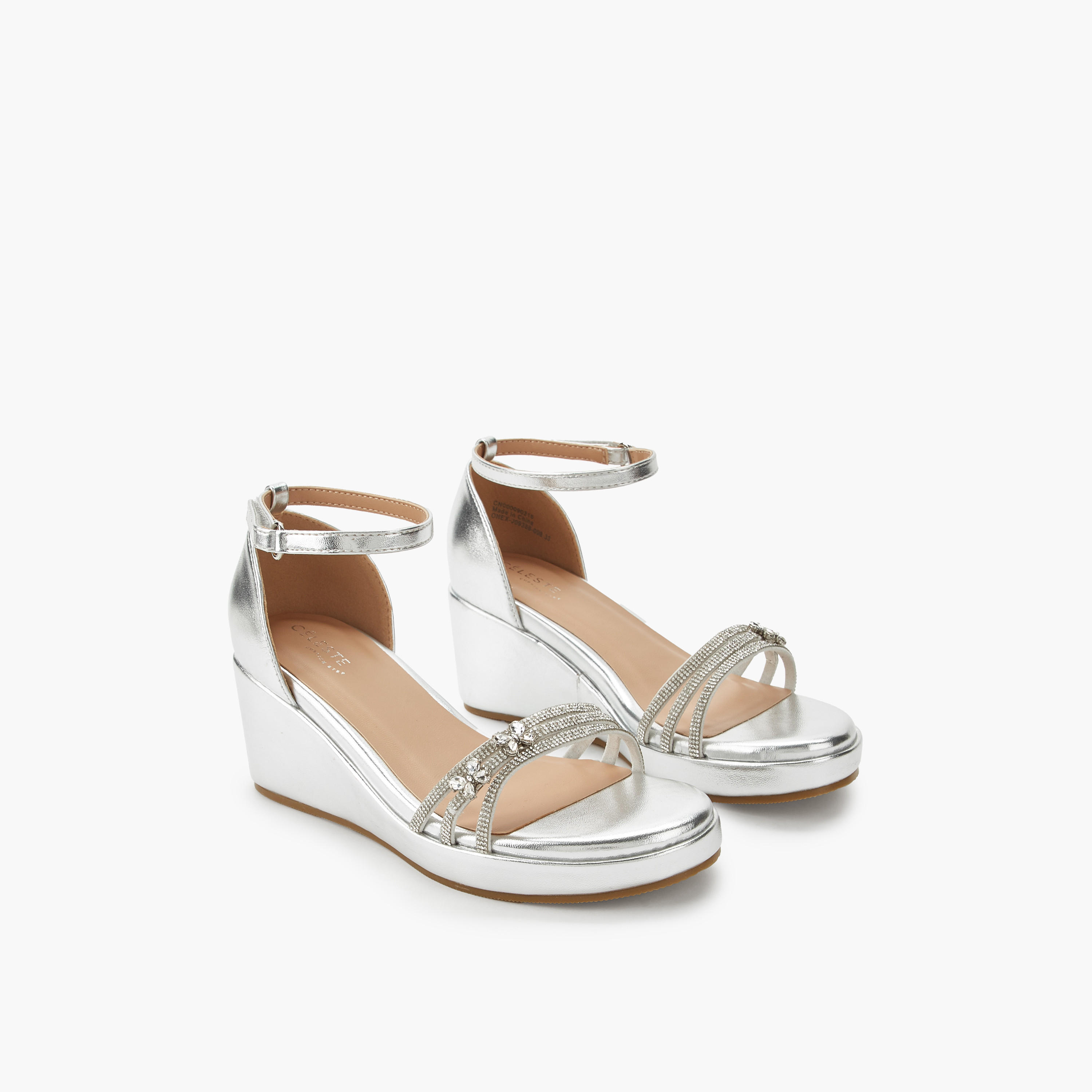 Celeste Girls Embellished Wedge Heel Sandals-girls-shoes-sandals-image-1