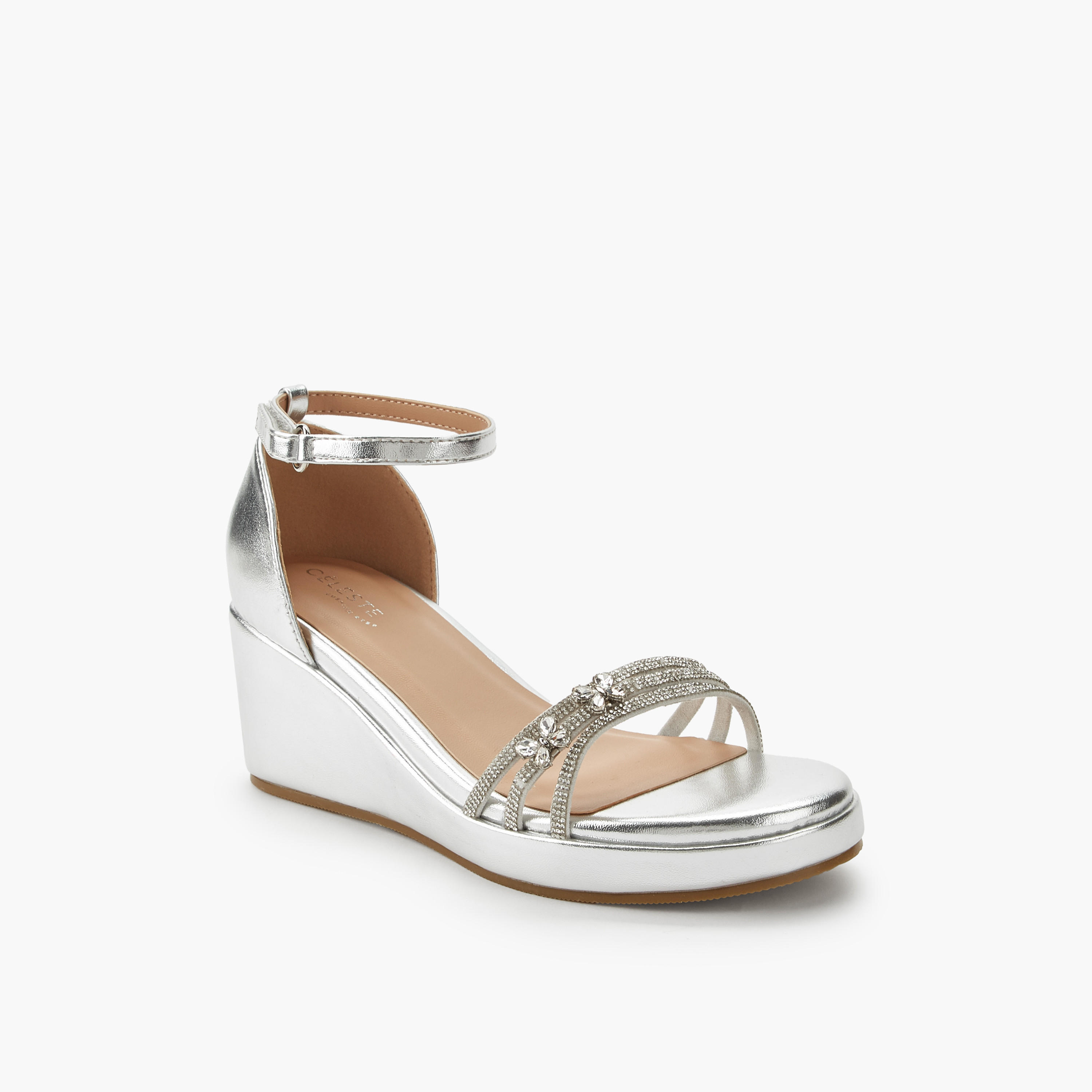 Celeste Girls Embellished Wedge Heel Sandals-girls-shoes-sandals-image-2