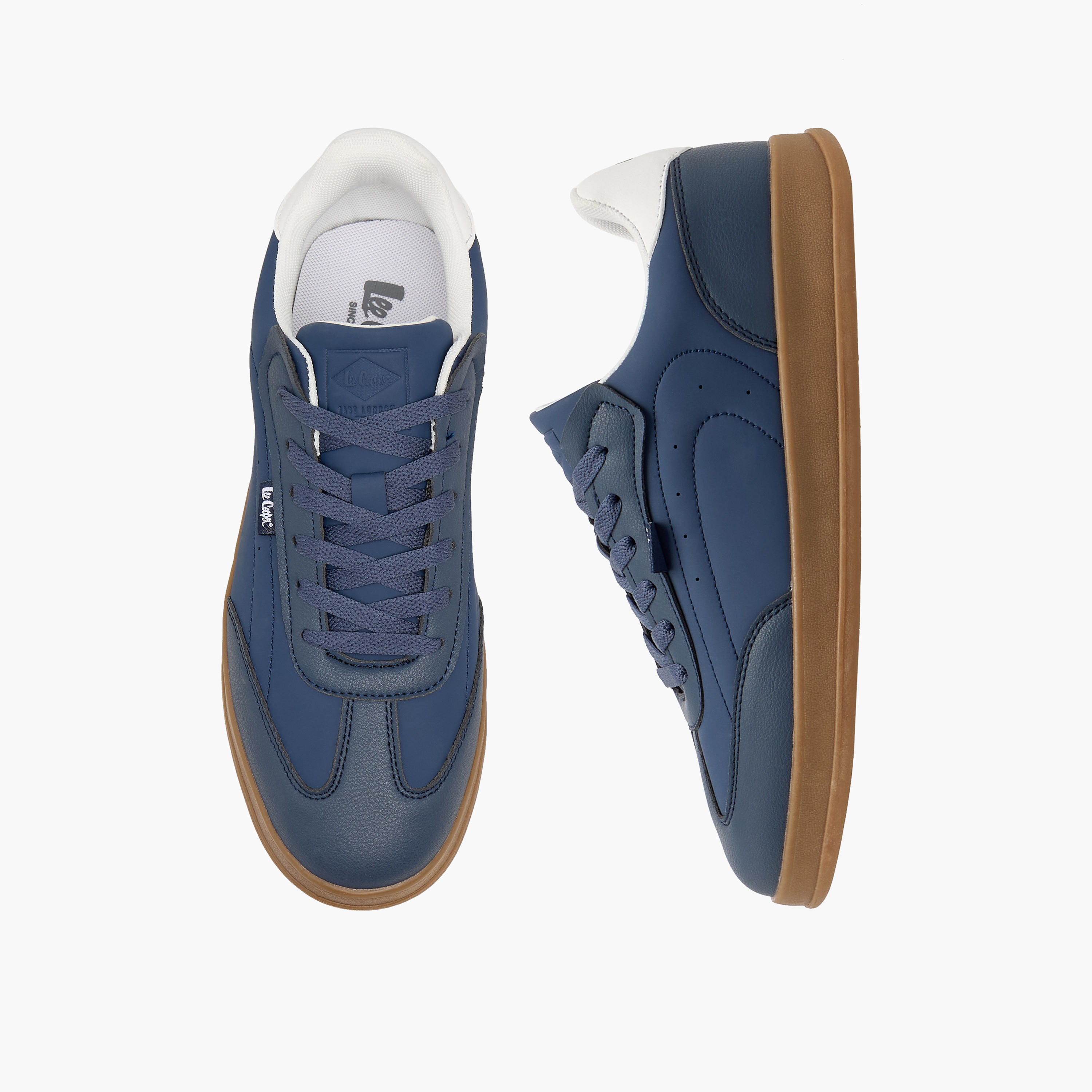 Lee Cooper Men Panelled Lace-Up Sneakers-men-shoes-sneakers-image-1