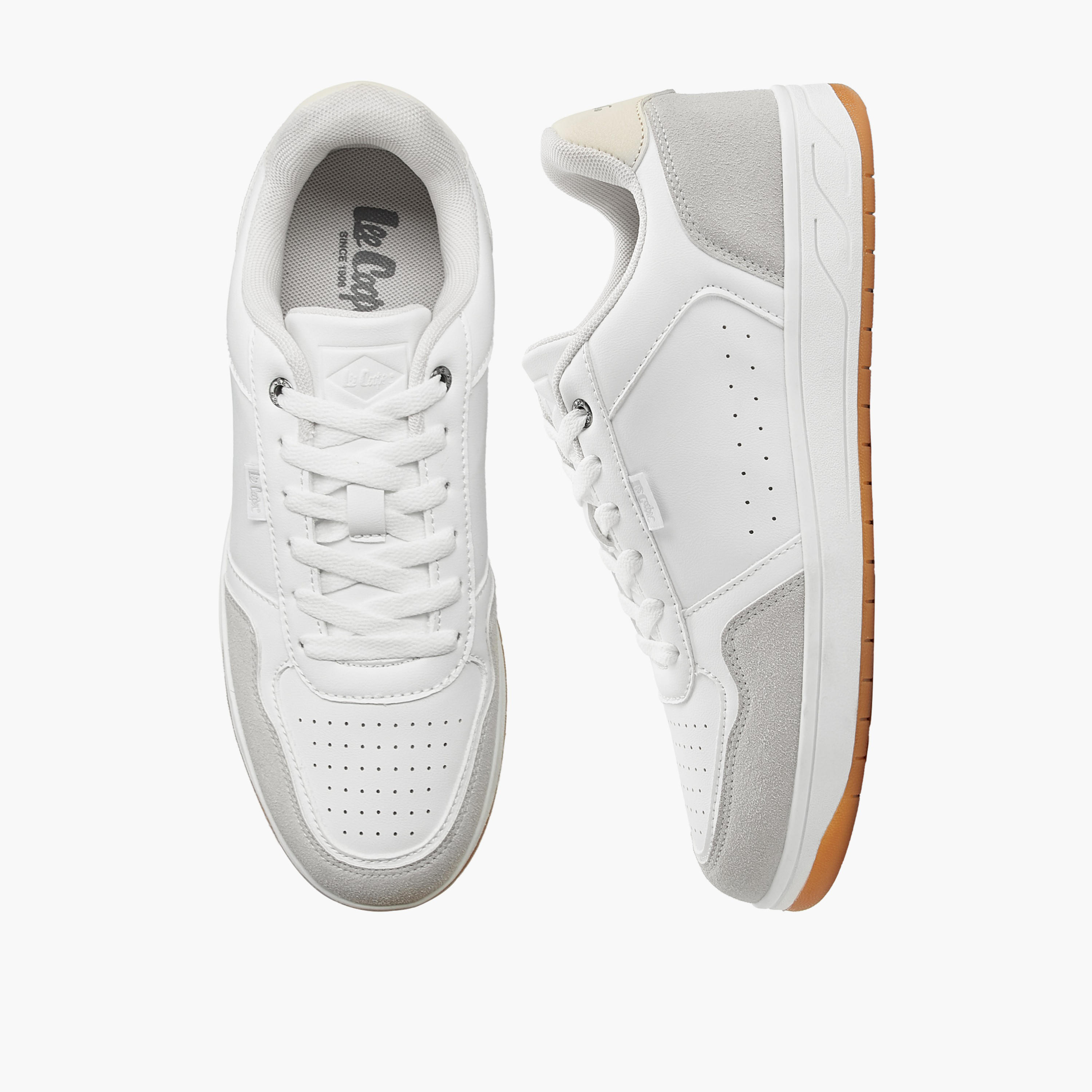 Lee Cooper Men Perforated Lace-Up Ankle Sneakers-men-shoes-sneakers-image-1