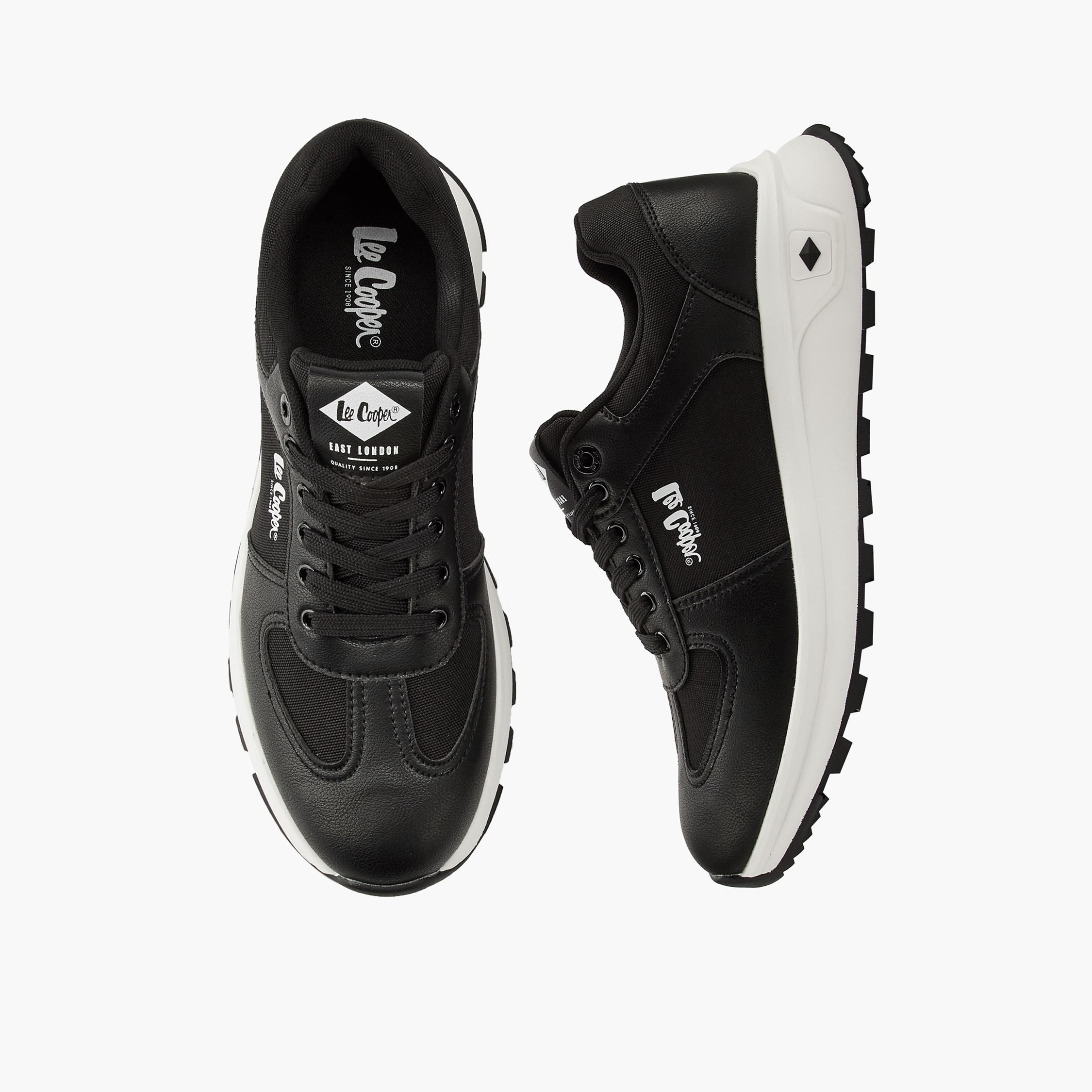 Lee Cooper Men's Panelled Lace-Up Ortholite Sneakers-men-shoes-sneakers-image-1