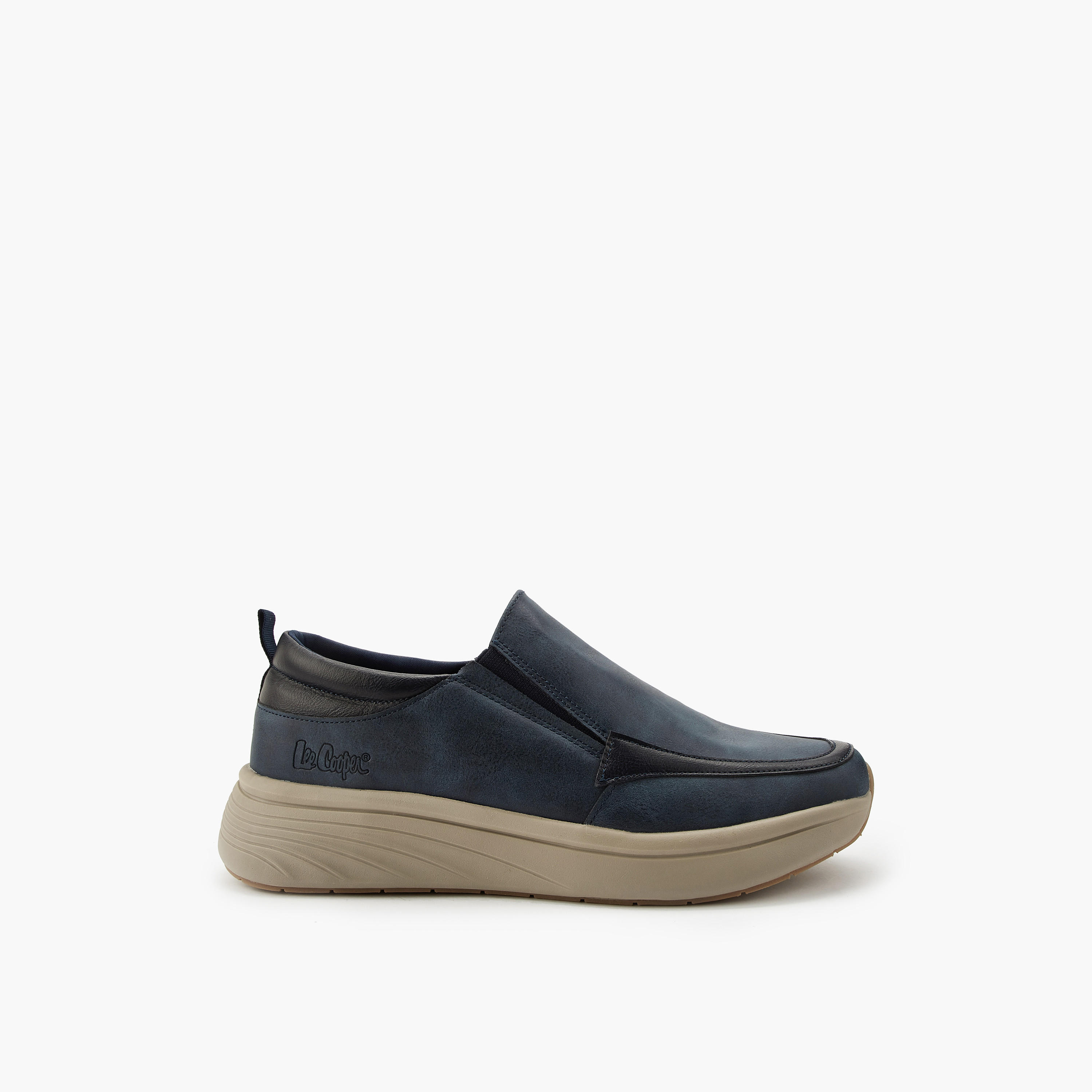 Lee Cooper Men's Solid Slip-On Ortholite Loafers-men-shoes-loafersandmoccasins-image-2