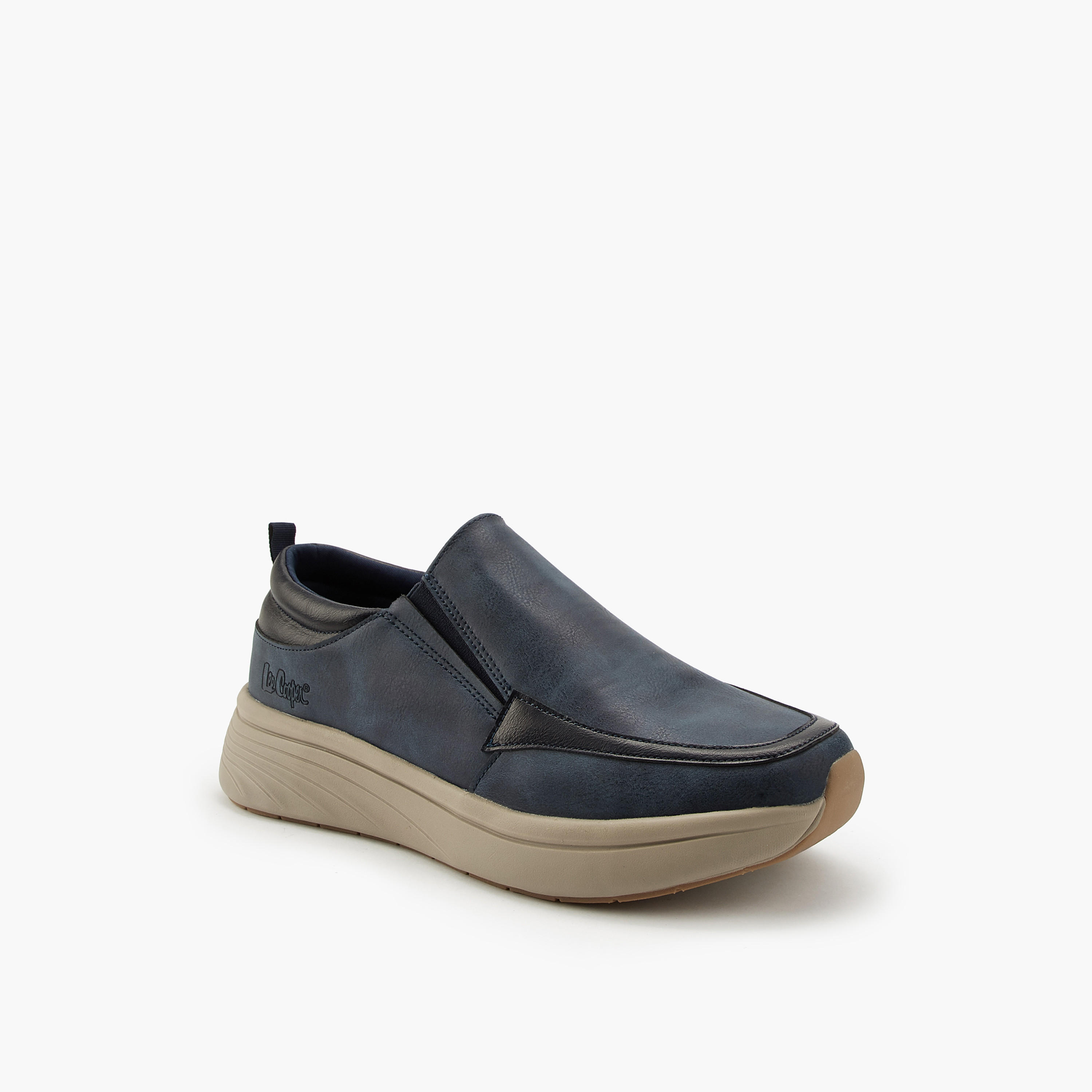 Lee Cooper Men's Solid Slip-On Ortholite Loafers-men-shoes-loafersandmoccasins-image-3