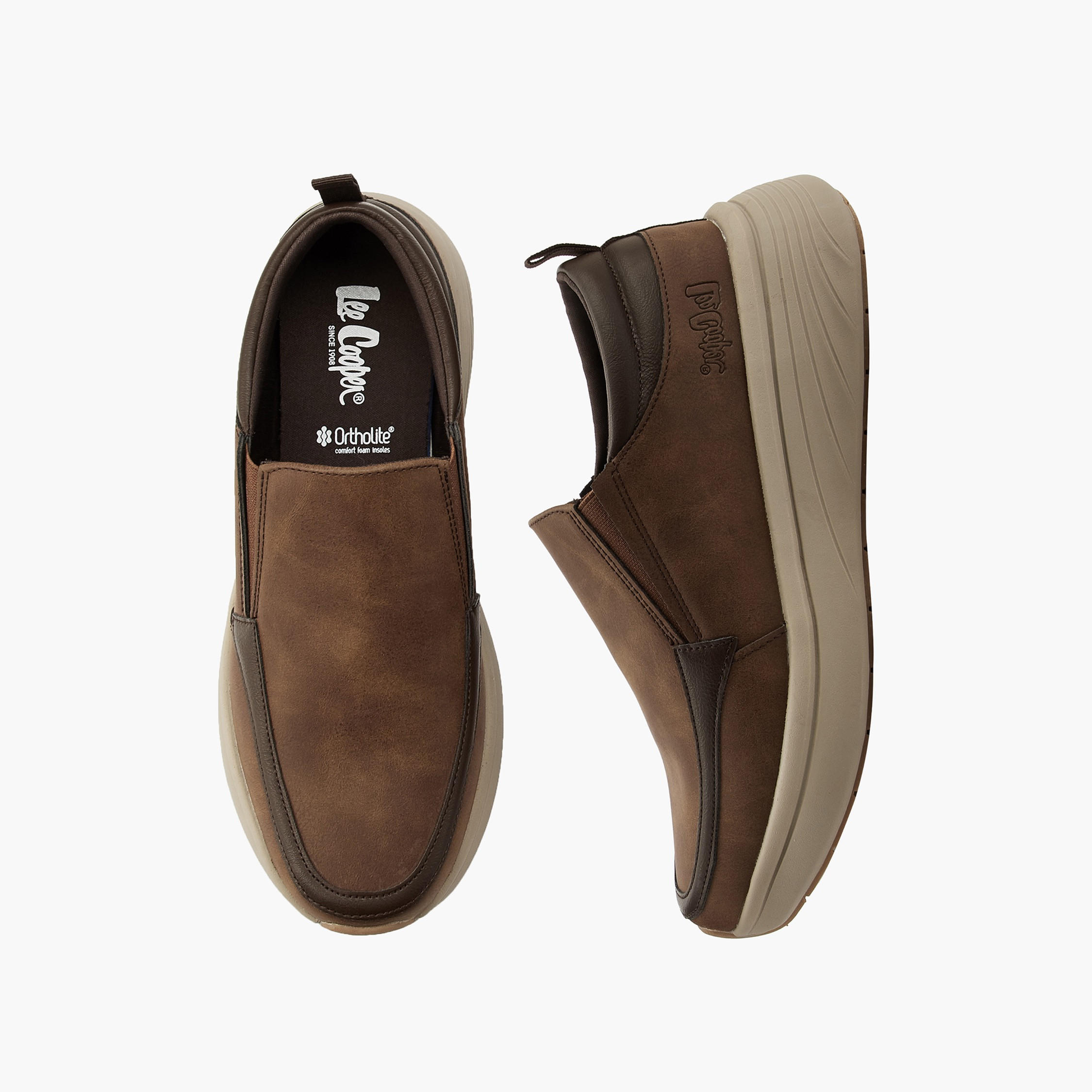 Lee Cooper Men's Solid Slip-On Ortholite Loafers-men-shoes-loafersandmoccasins-image-1