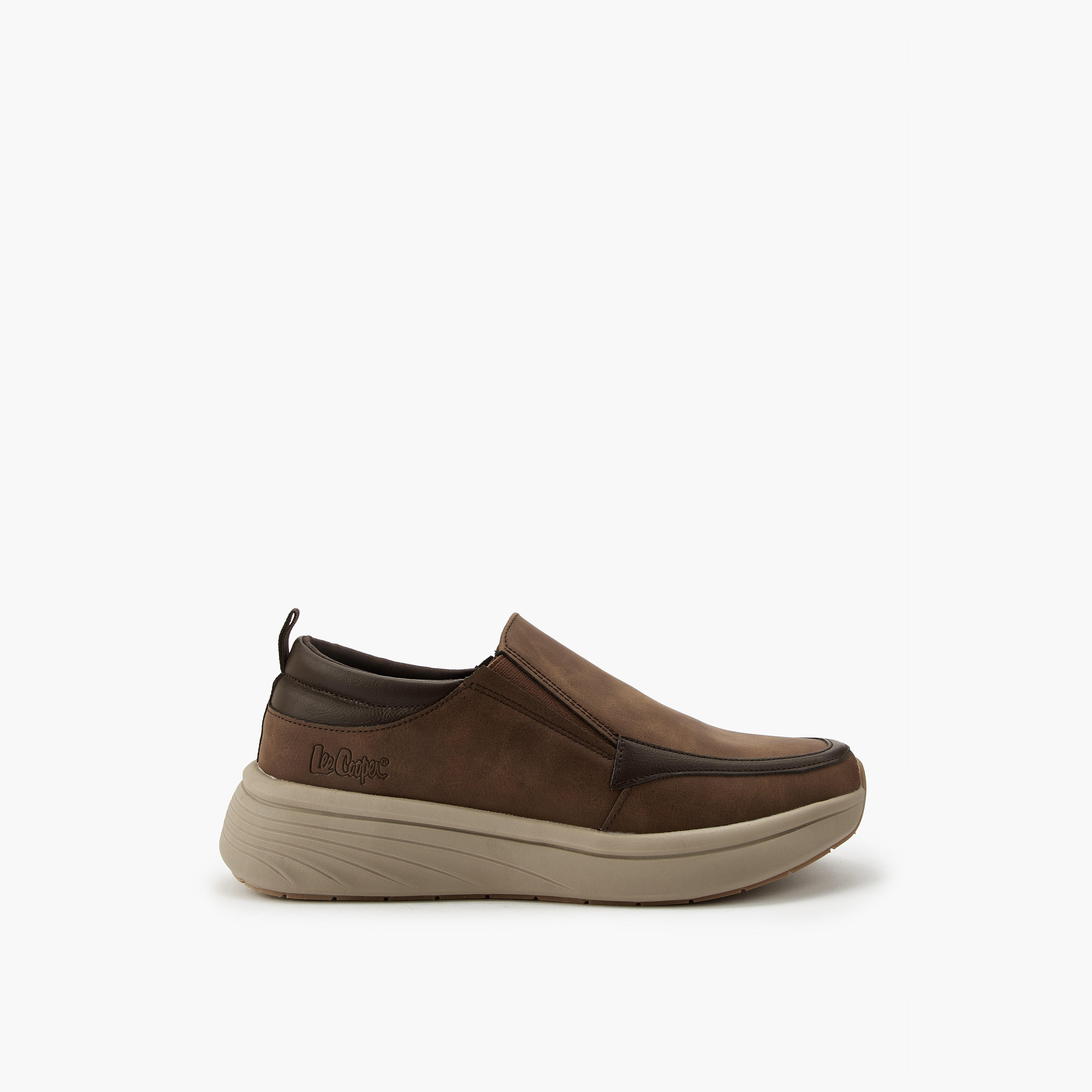 Lee Cooper Men's Solid Slip-On Ortholite Loafers-men-shoes-loafersandmoccasins-image-2