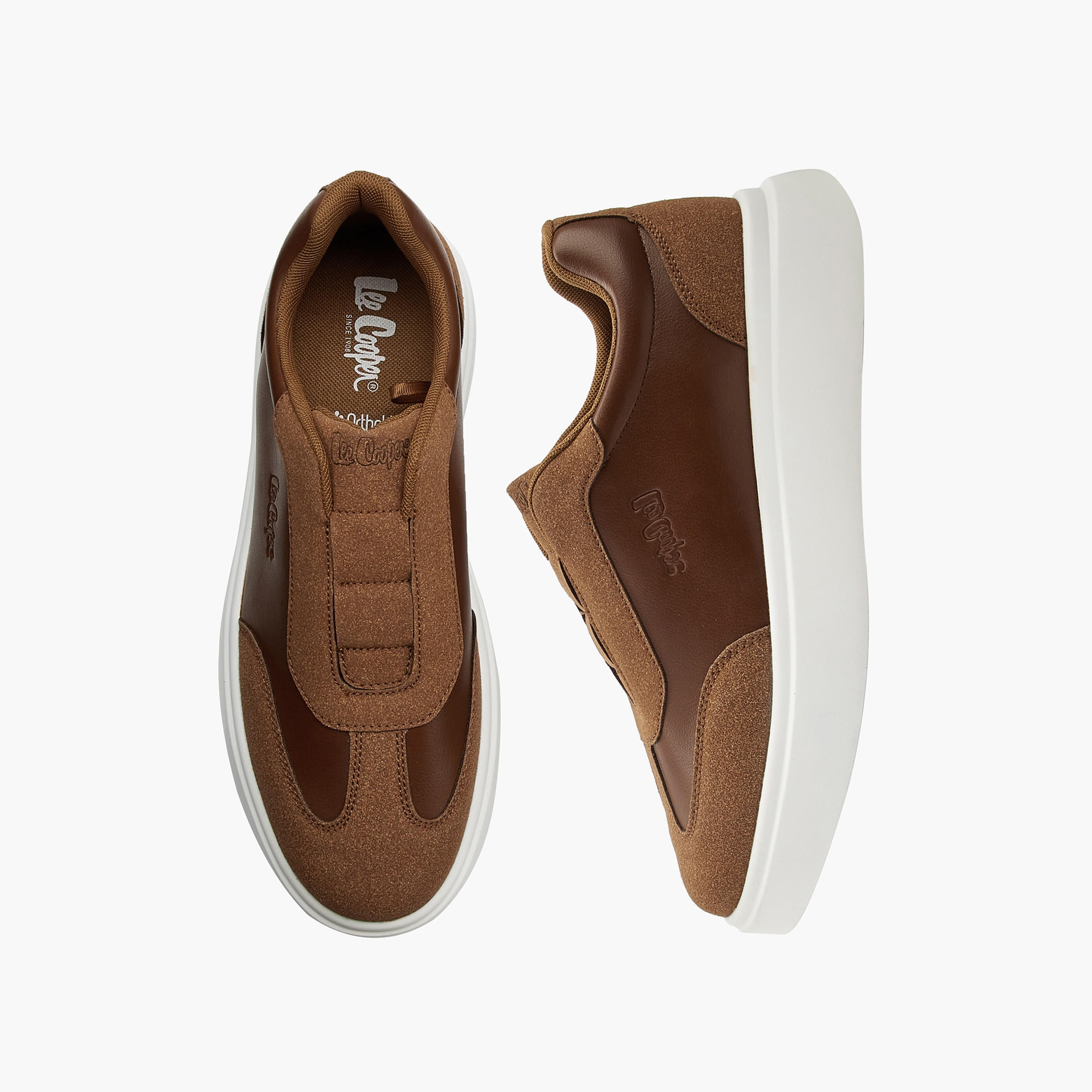 Lee Cooper Men's Panelled Slip-On Ortholite Loafers-men-shoes-loafersandmoccasins-image-1