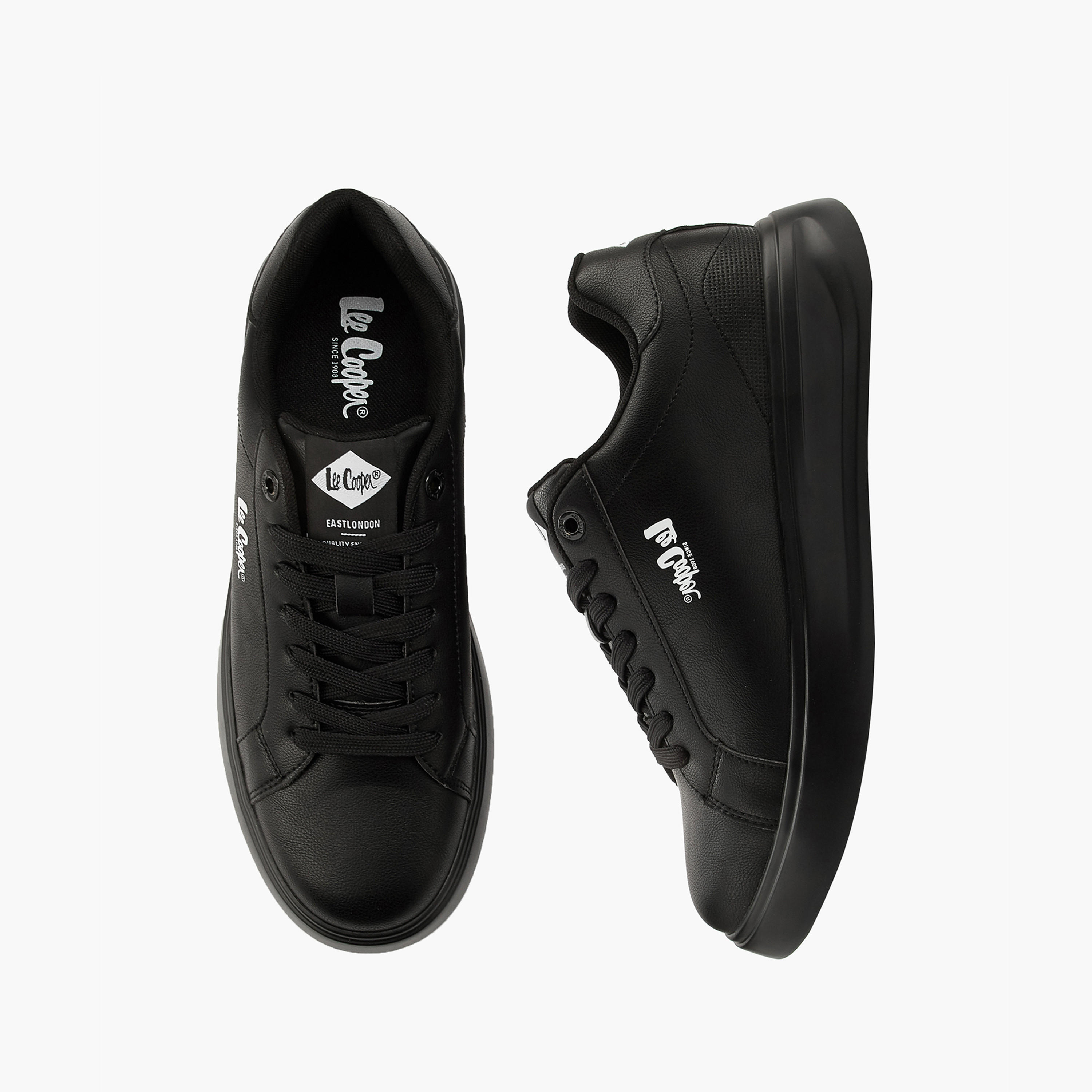 Lee Cooper Men's Solid Lace-Up Ortholite Sneakers-men-shoes-sneakers-image-1