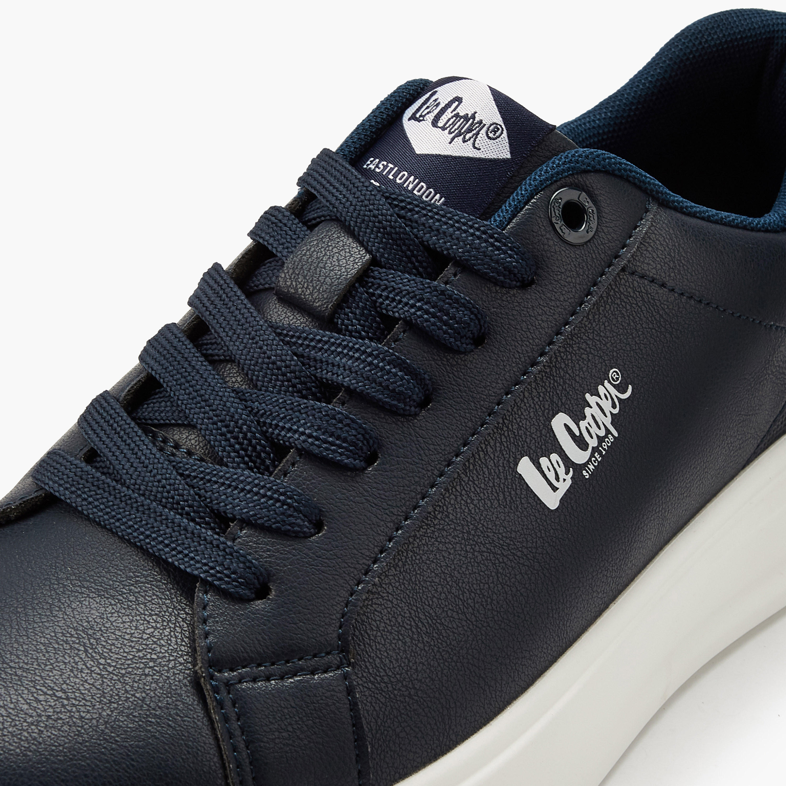 Lee Cooper Men's Solid Lace-Up Ortholite Sneakers-men-shoes-sneakers-image-4