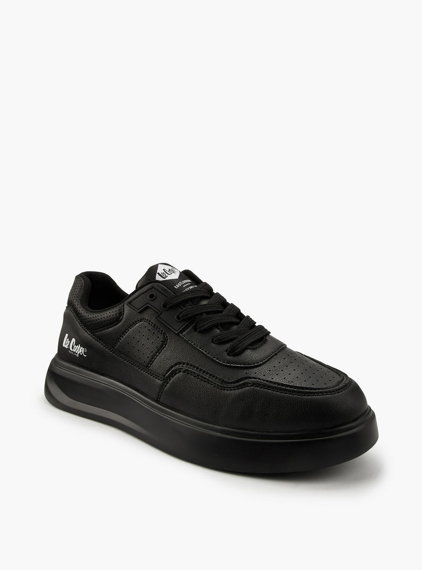 Lee Cooper Men's Panelled Lace-Up Ortholite Sneakers-men-shoes-sneakers-image-2