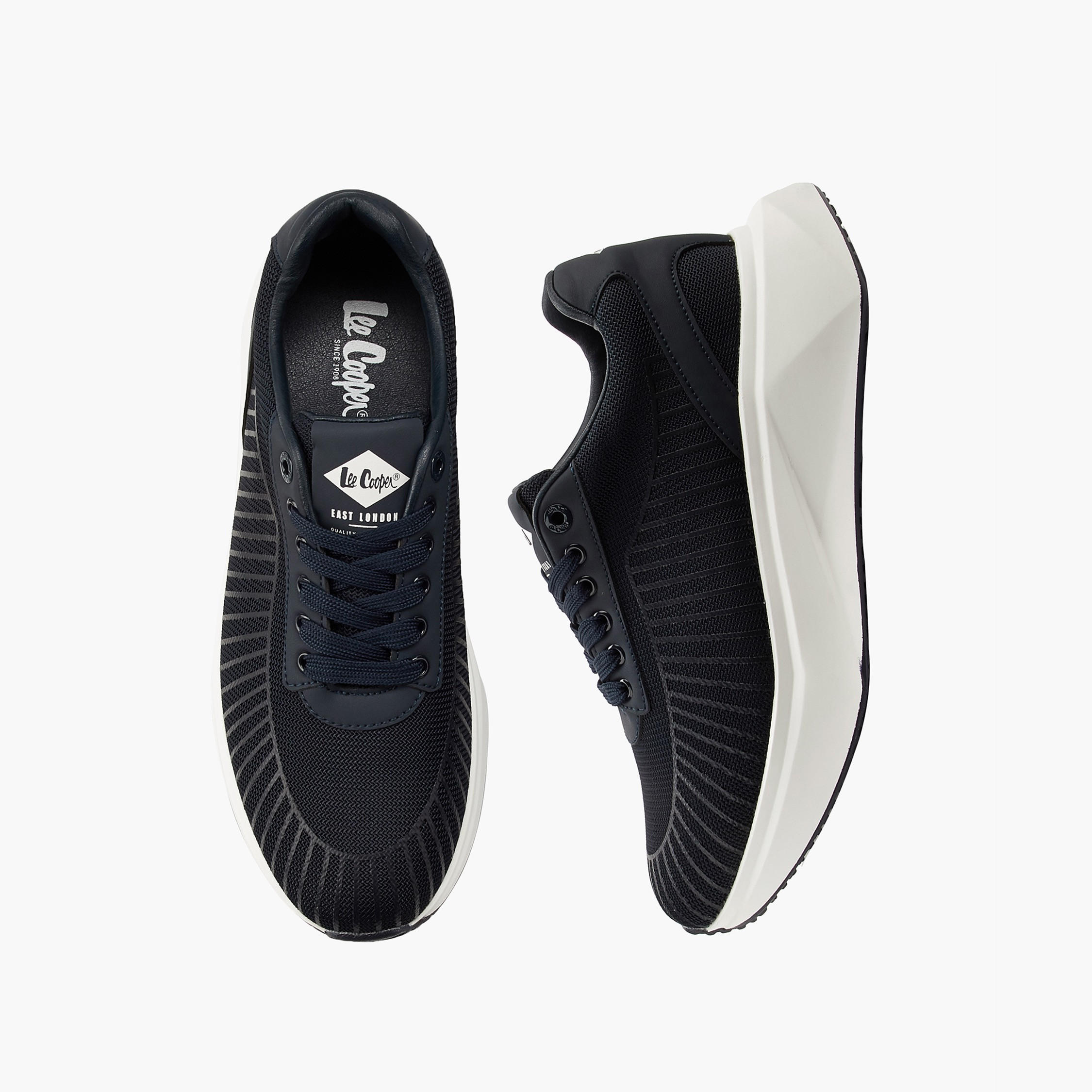 Lee Cooper Men's Panelled Lace-Up Ortholite Sneakers-men-shoes-sneakers-image-1