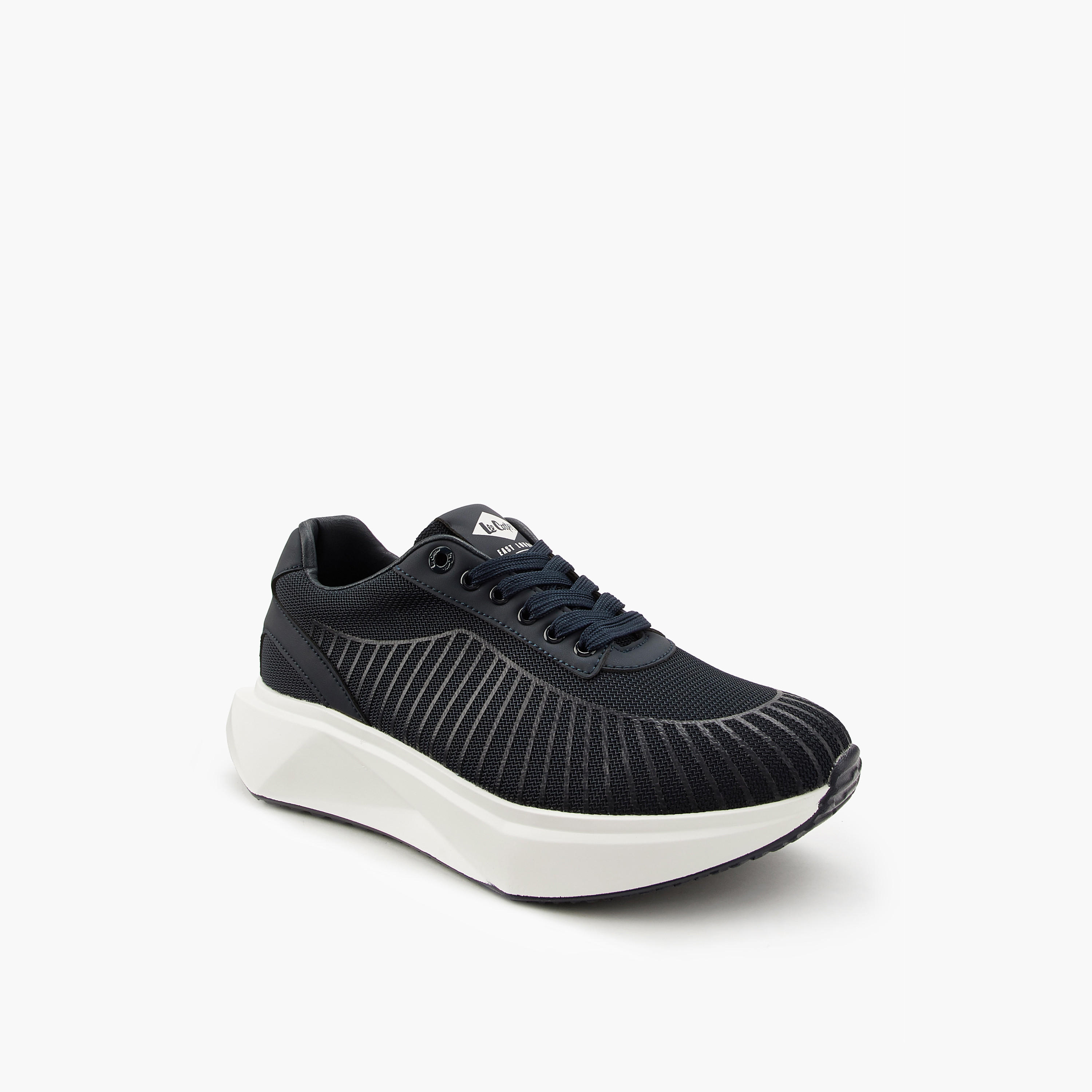 Lee Cooper Men's Panelled Lace-Up Ortholite Sneakers-men-shoes-sneakers-image-3