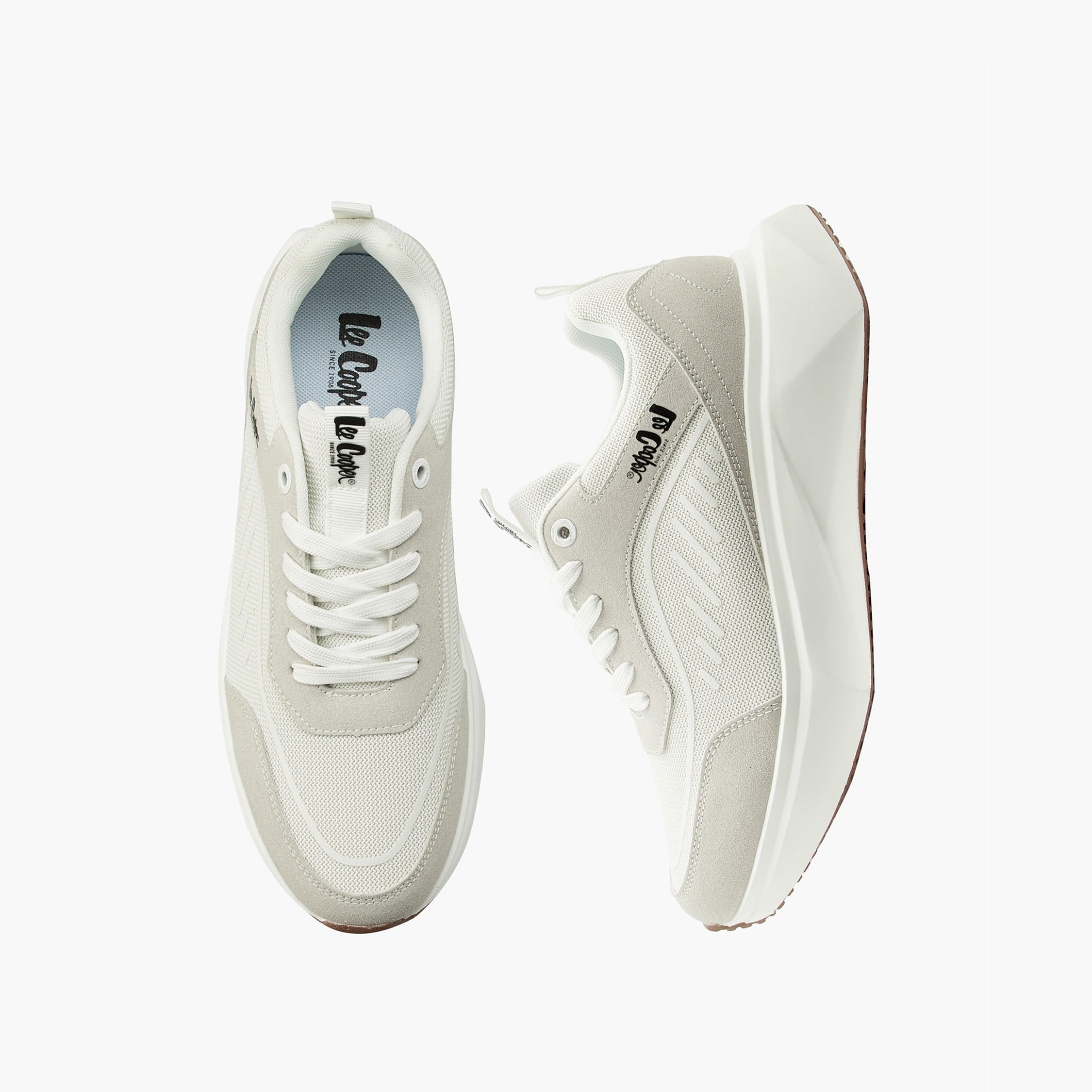 Lee Cooper Men's Panelled Lace-Up Ortholite Sneakers with Pull Tab-men-shoes-sneakers-image-1