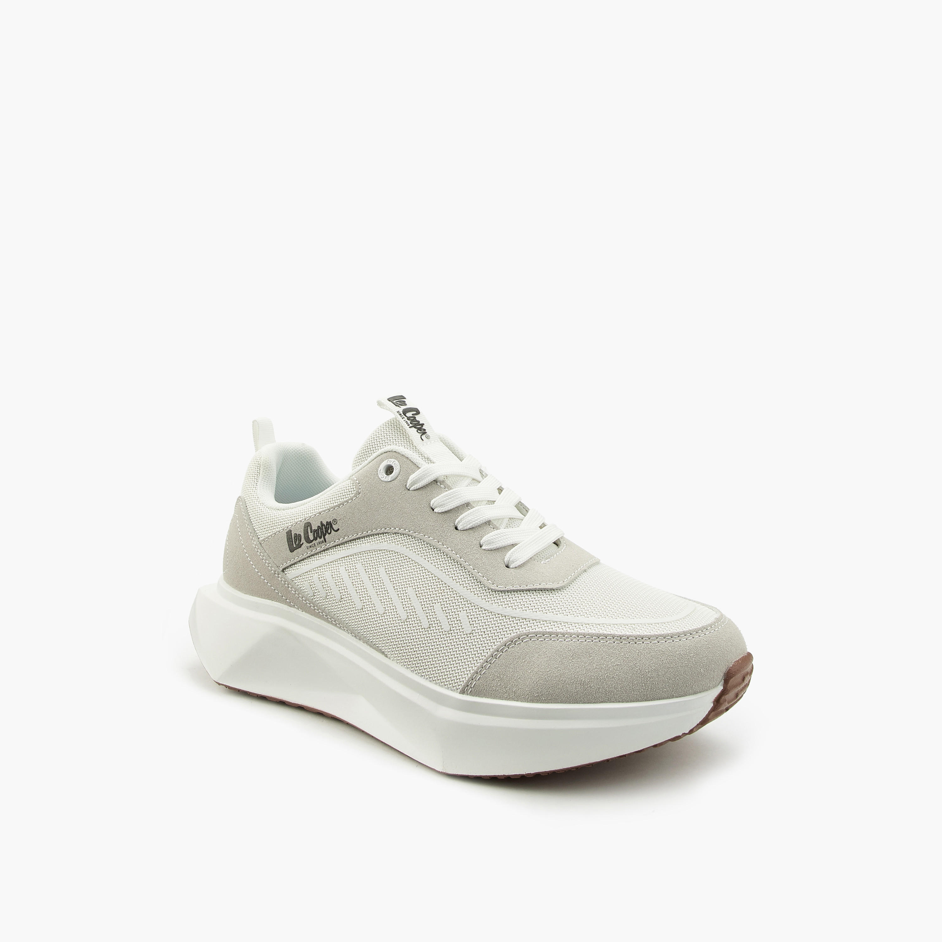 Lee Cooper Men's Panelled Lace-Up Ortholite Sneakers with Pull Tab-men-shoes-sneakers-image-3