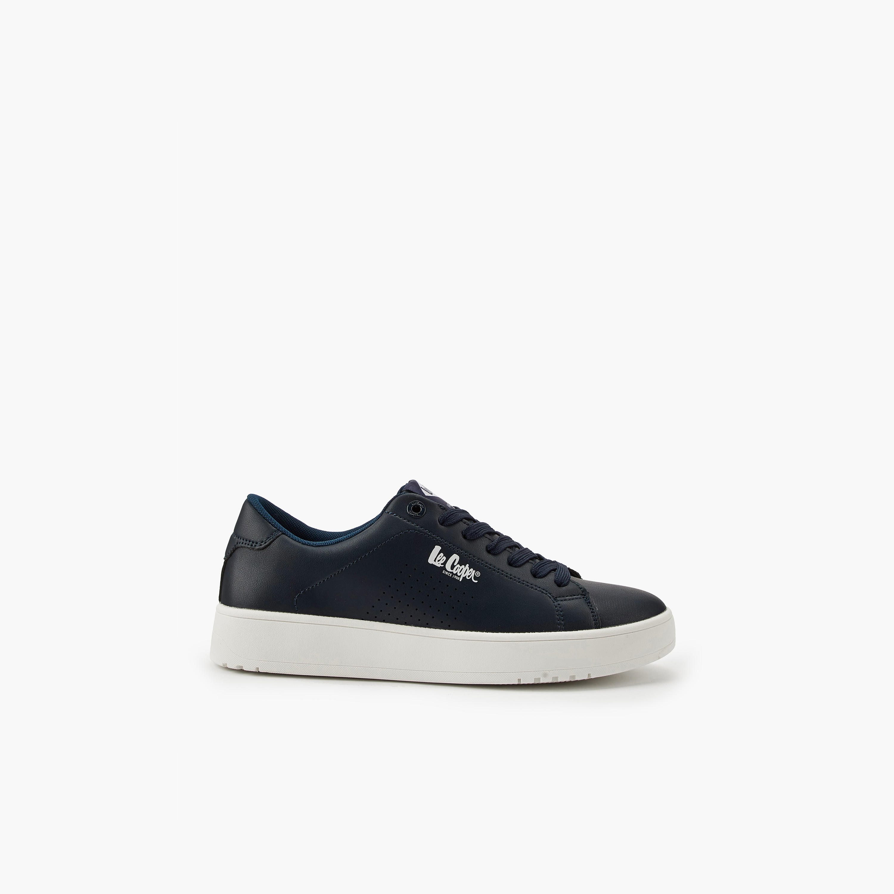 Lee Cooper Men's Perforated Lace-Up Ortholite Sneakers-men-shoes-sneakers-image-2