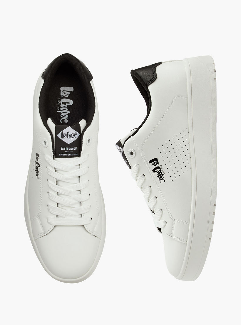 Lee Cooper Men's Perforated Lace-Up Ortholite Sneakers-men-shoes-sneakers-image-1