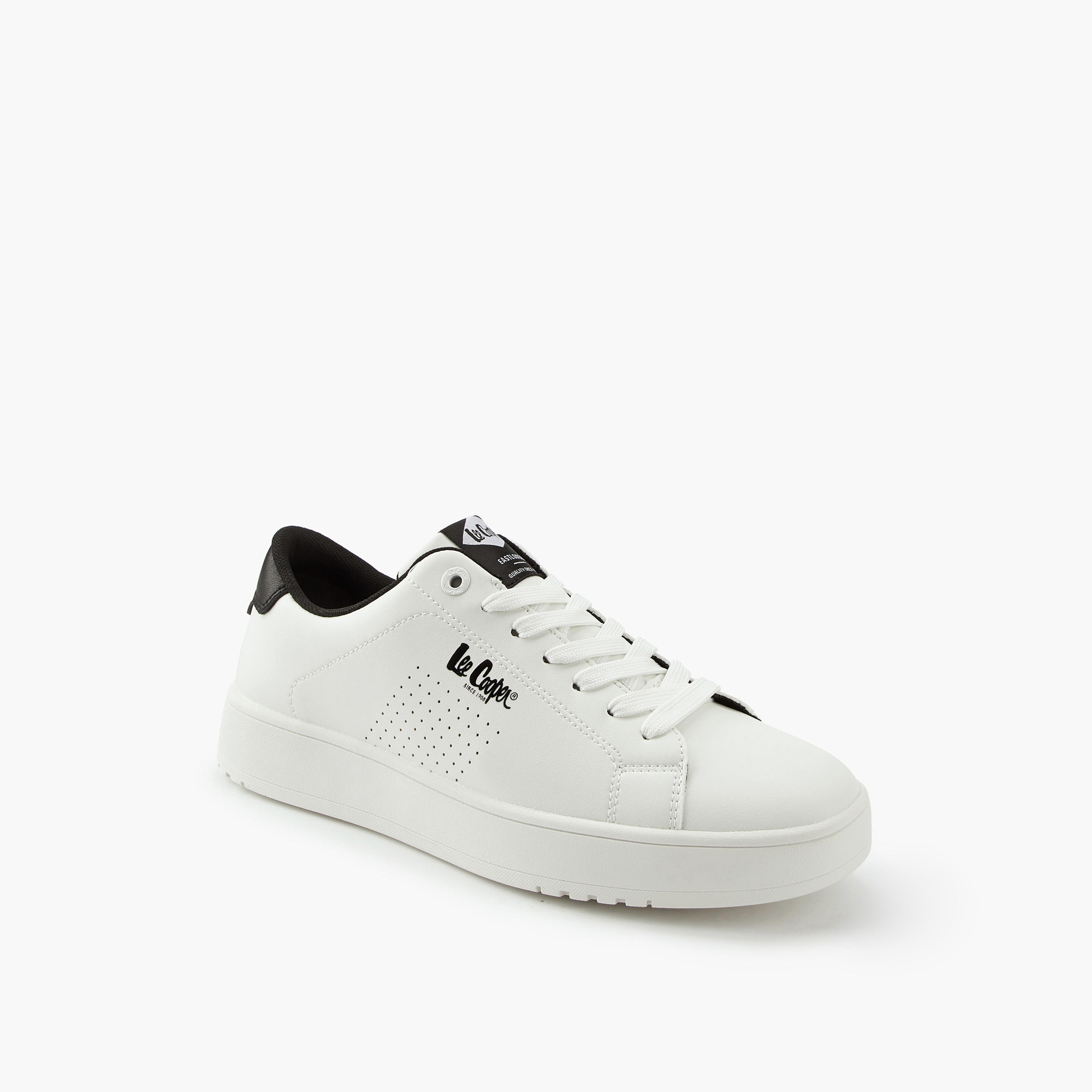 Lee Cooper Men's Perforated Lace-Up Ortholite Sneakers-men-shoes-sneakers-image-2