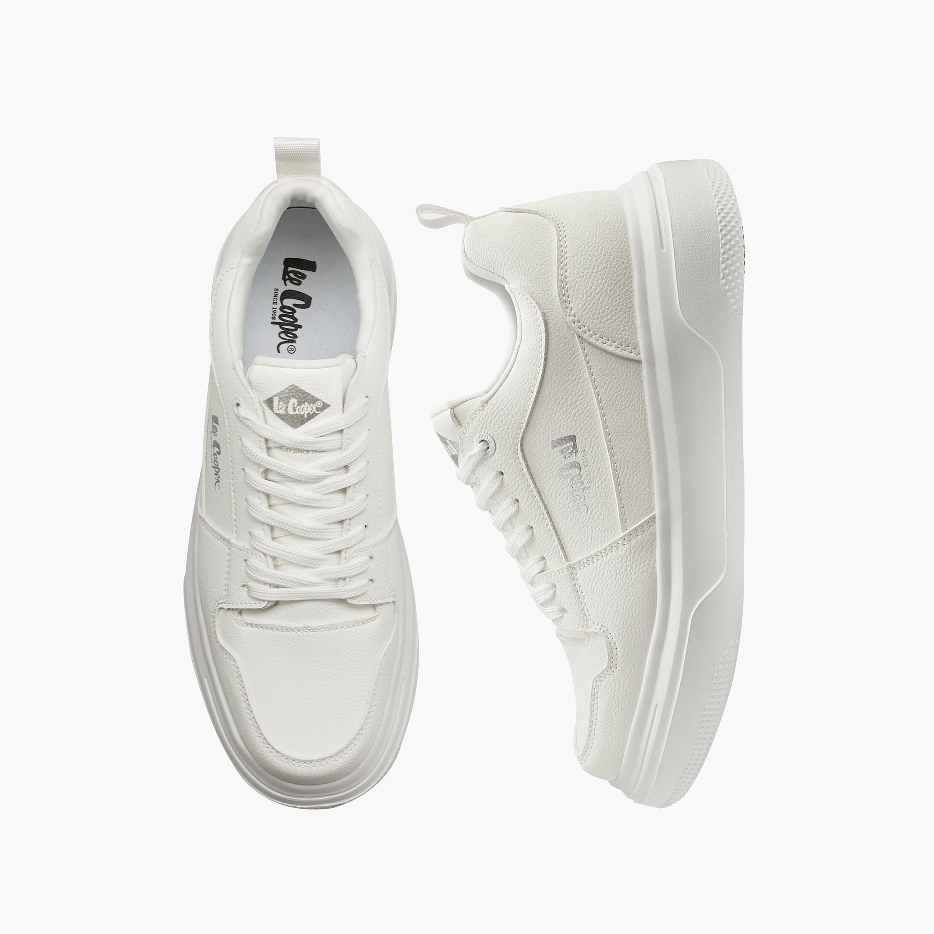 Lee Cooper Men's Panelled Lace-Up Ortholite Sneakers with Pull Tab-men-shoes-sneakers-image-1