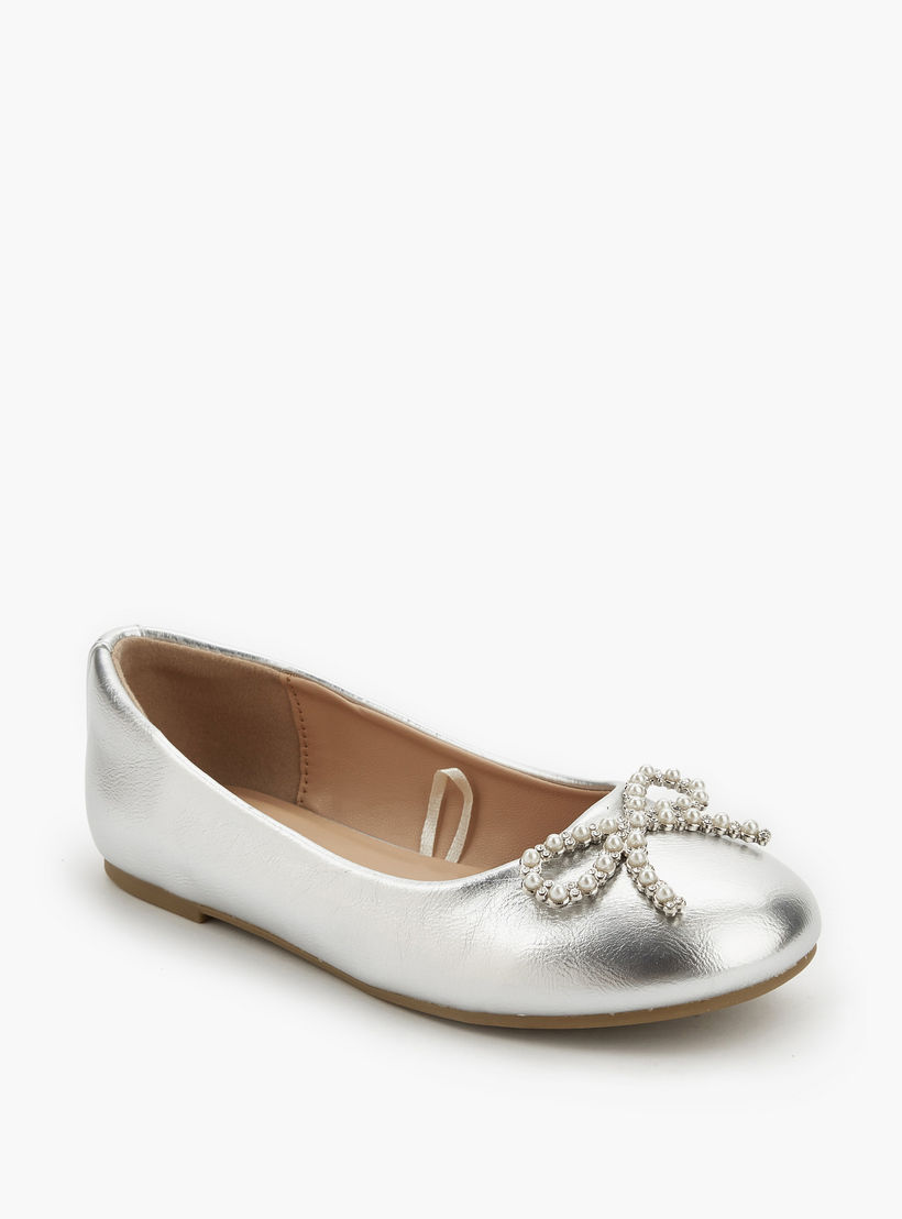 Celeste Girls Embellished Bow Ballerina Shoes-girls-shoes-ballerinas-image-3