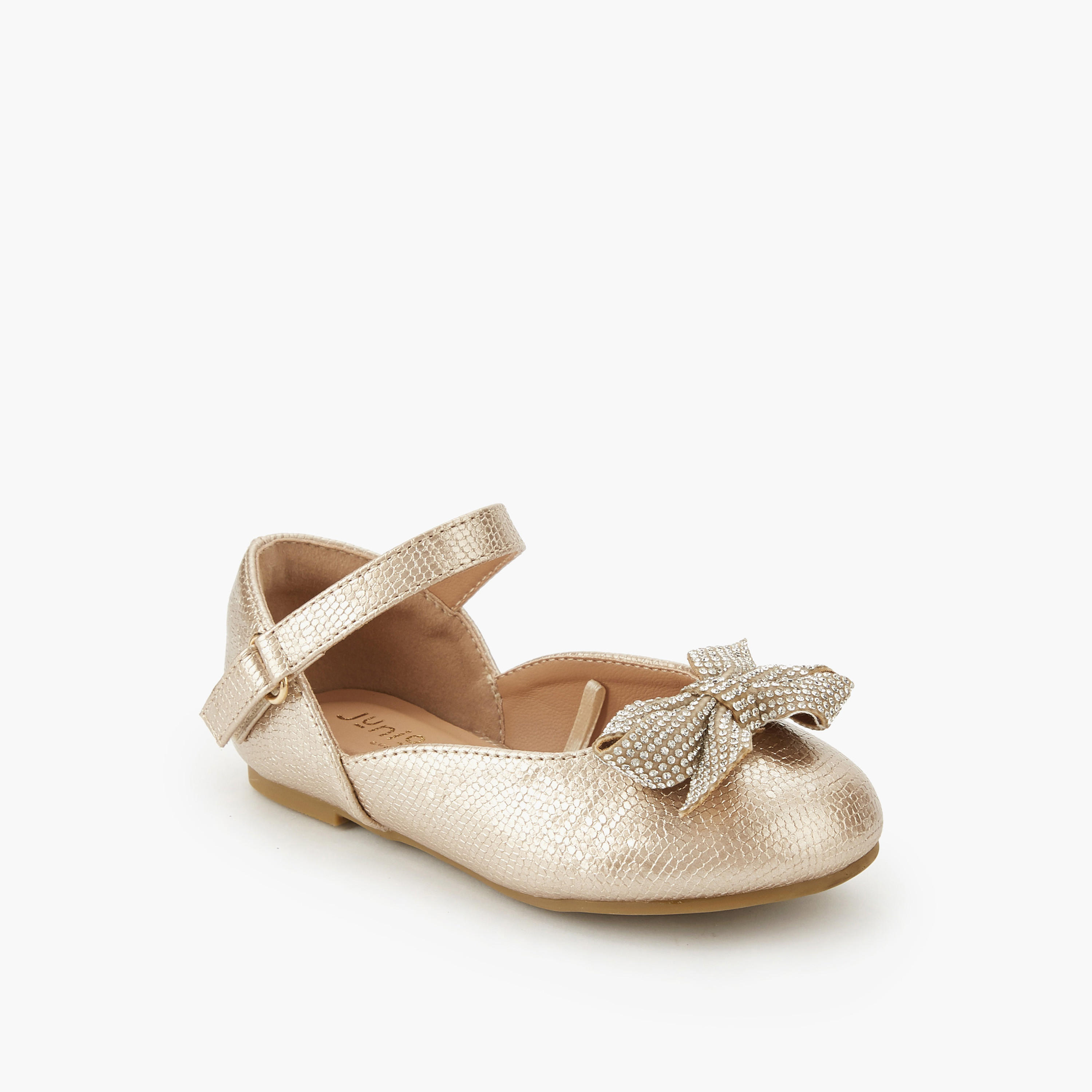 حذاء باليرينا بشريط إغلاق لاصق للبنات من جونيورز-girls-shoes-ballerinas-image-4