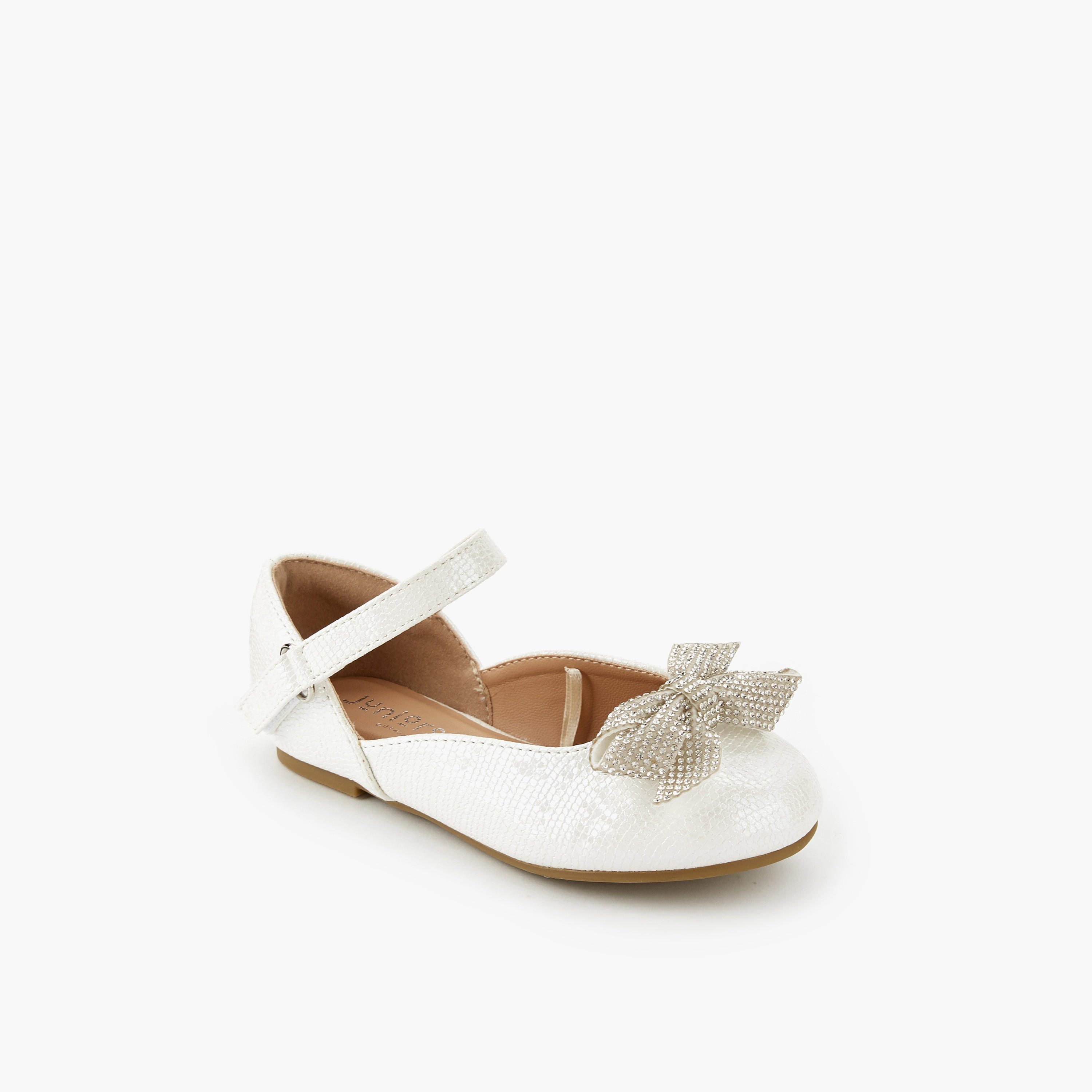 Juniors Girls Hook and Loop Ballerina Shoes-girls-shoes-ballerinas-image-3