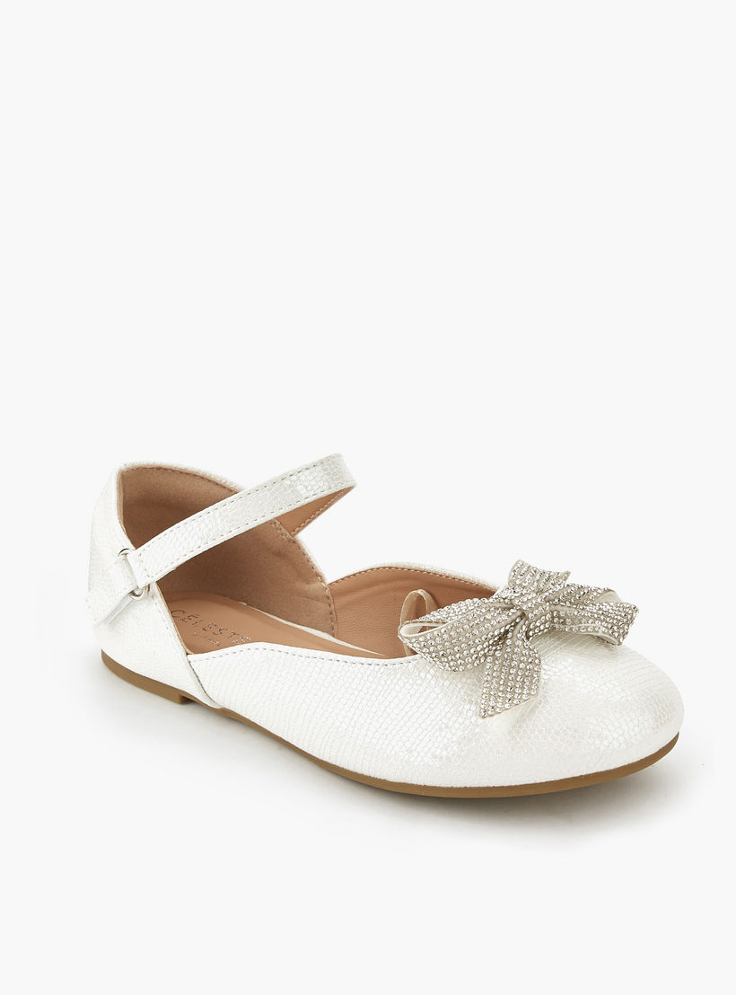 Celeste Girls Embellished Bow Ballerina Shoes-girls-shoes-ballerinas-image-3
