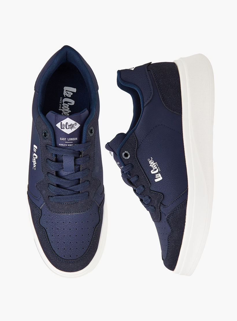 Lee Cooper Men's Perforated Lace-Up Ortholite Sneakers-men-shoes-sneakers-image-1