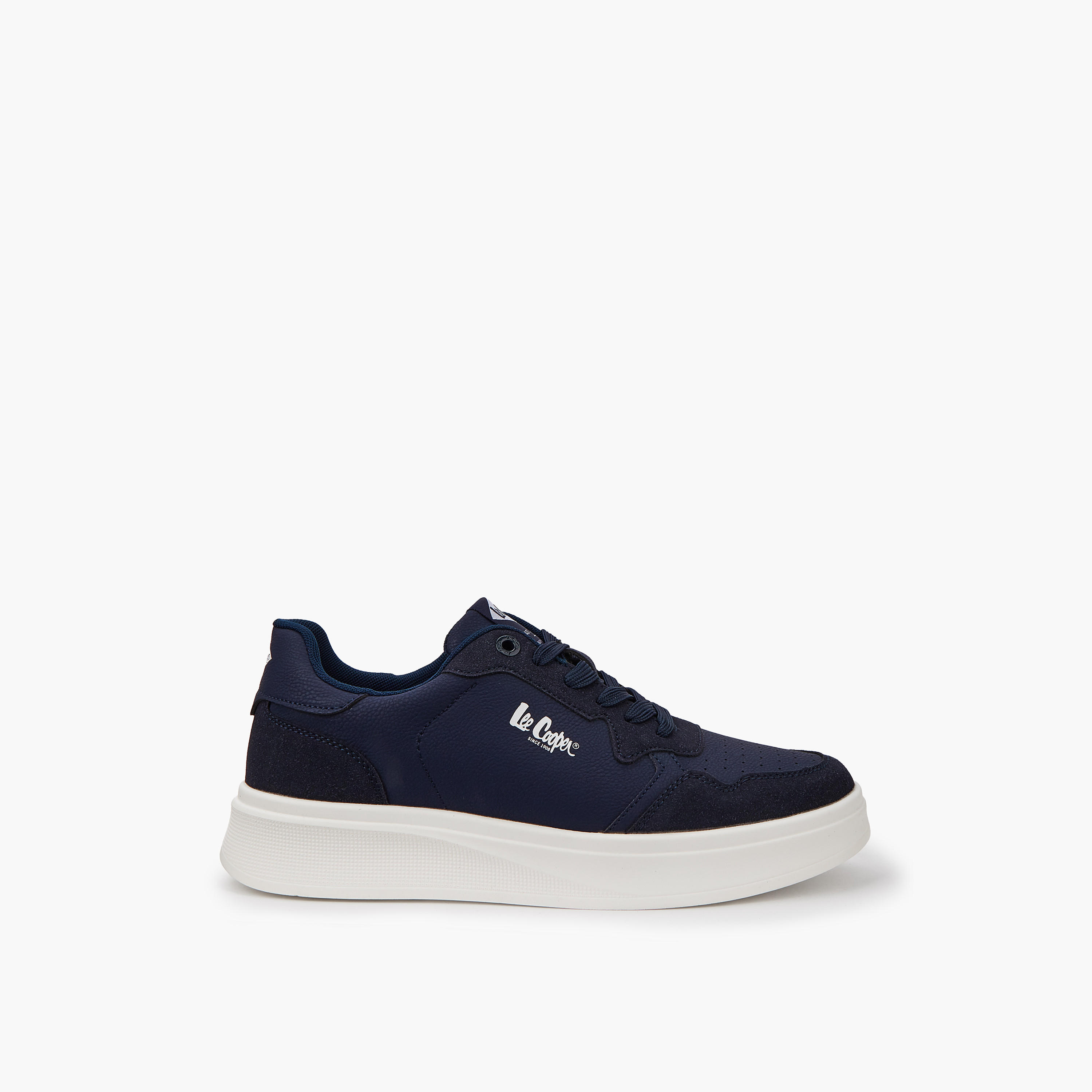 Lee Cooper Men's Perforated Lace-Up Ortholite Sneakers-men-shoes-sneakers-image-2