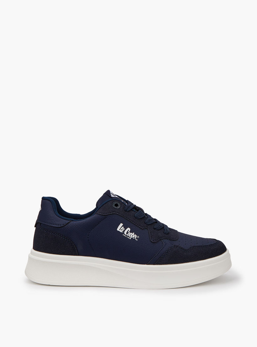 Lee Cooper Men's Perforated Lace-Up Ortholite Sneakers-men-shoes-sneakers-image-2