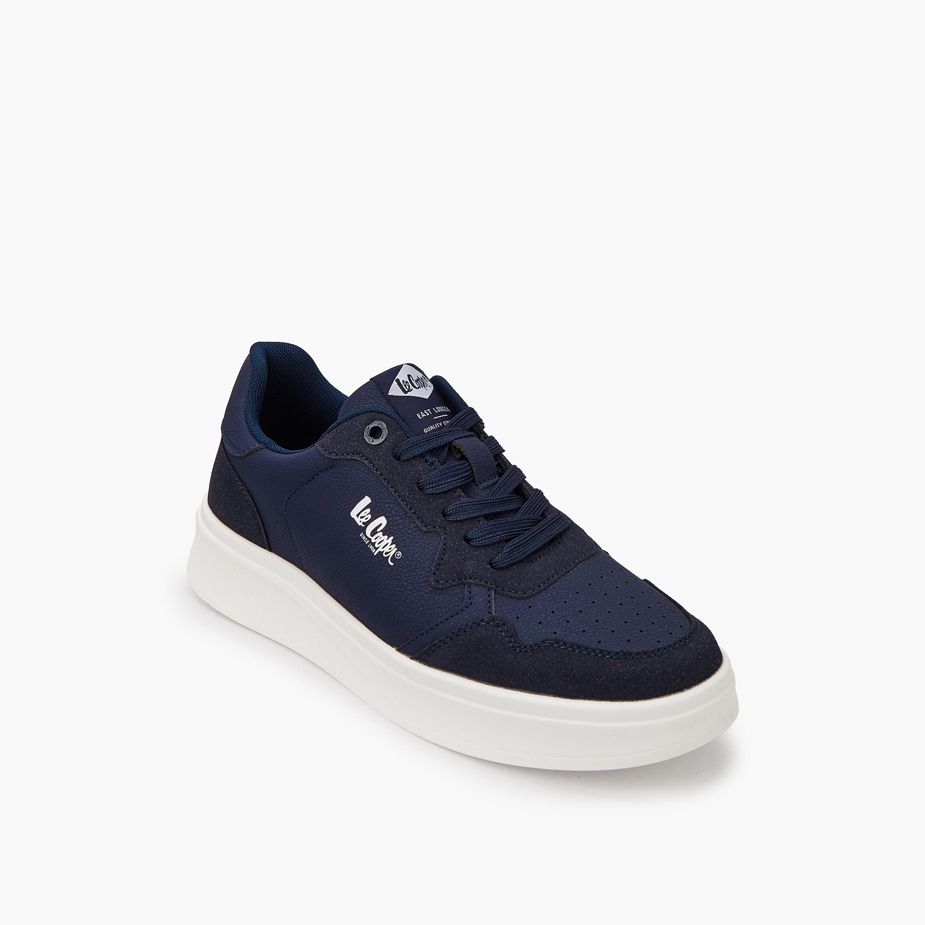 Lee Cooper Men's Perforated Lace-Up Ortholite Sneakers-men-shoes-sneakers-image-3