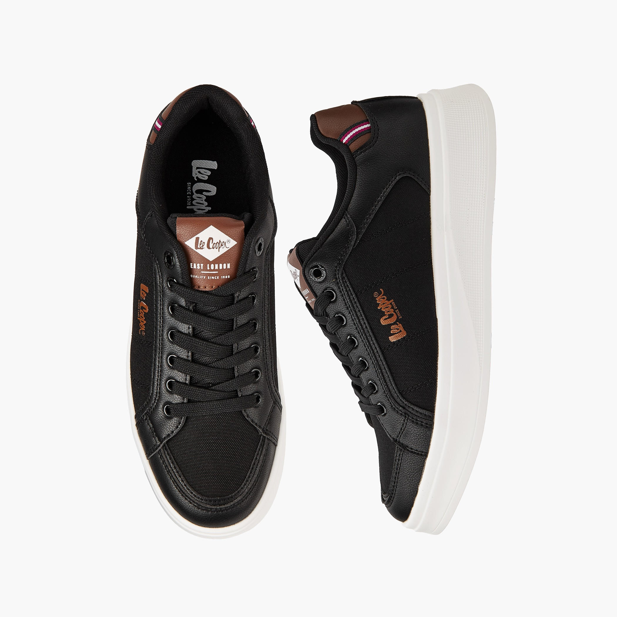 Lee Cooper Men's Solid Lace-Up Ortholite Sneakers-men-shoes-sneakers-image-1
