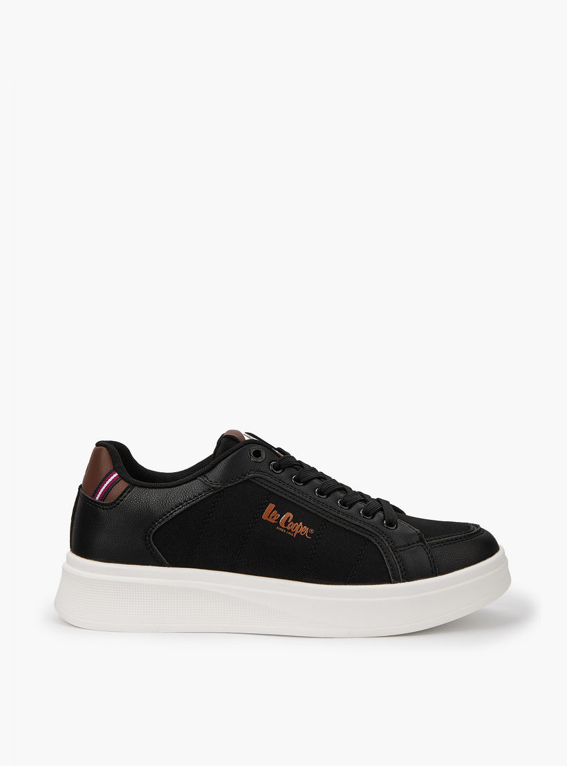 Lee Cooper Men's Solid Lace-Up Ortholite Sneakers-men-shoes-sneakers-image-2