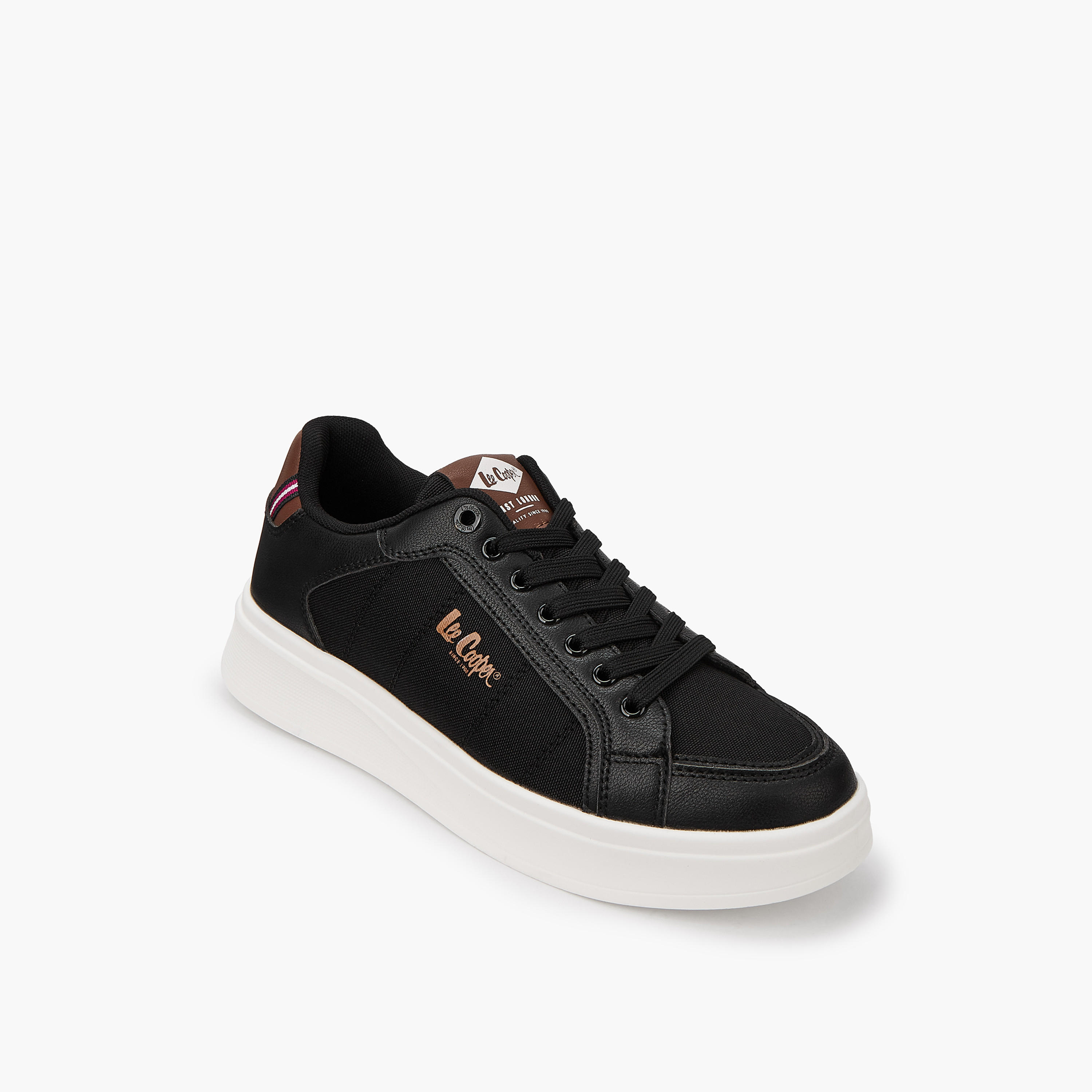Lee Cooper Men's Solid Lace-Up Ortholite Sneakers-men-shoes-sneakers-image-3