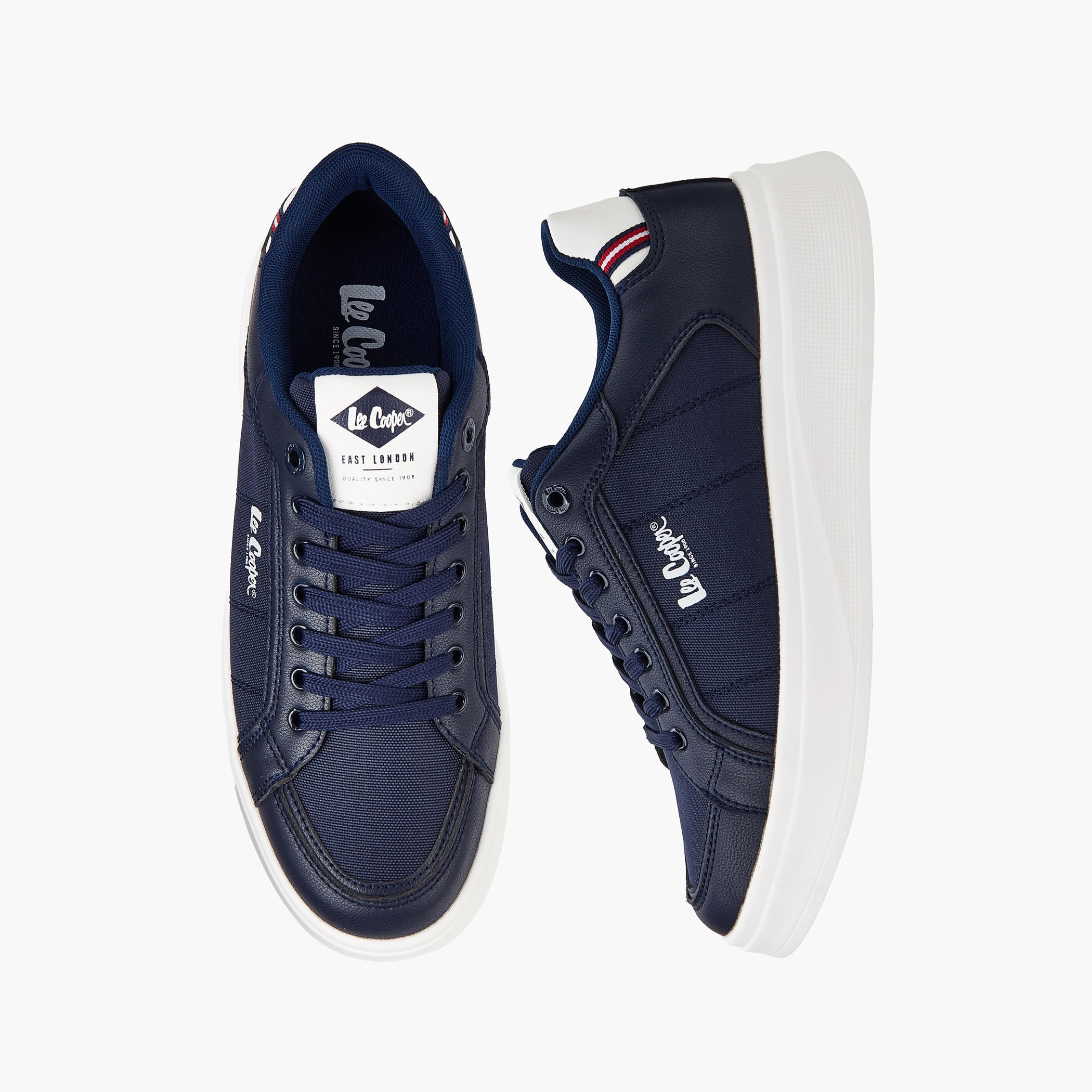 Lee Cooper Men's Solid Lace-Up Ortholite Sneakers-men-shoes-sneakers-image-1