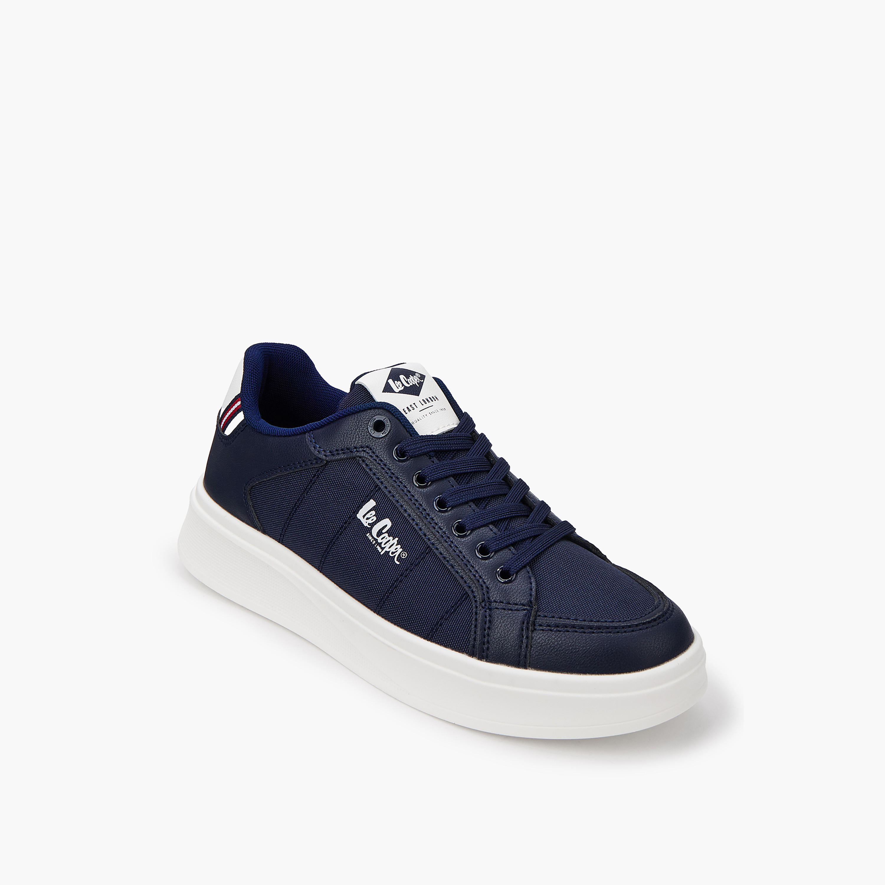 Lee Cooper Men's Solid Lace-Up Ortholite Sneakers-men-shoes-sneakers-image-3