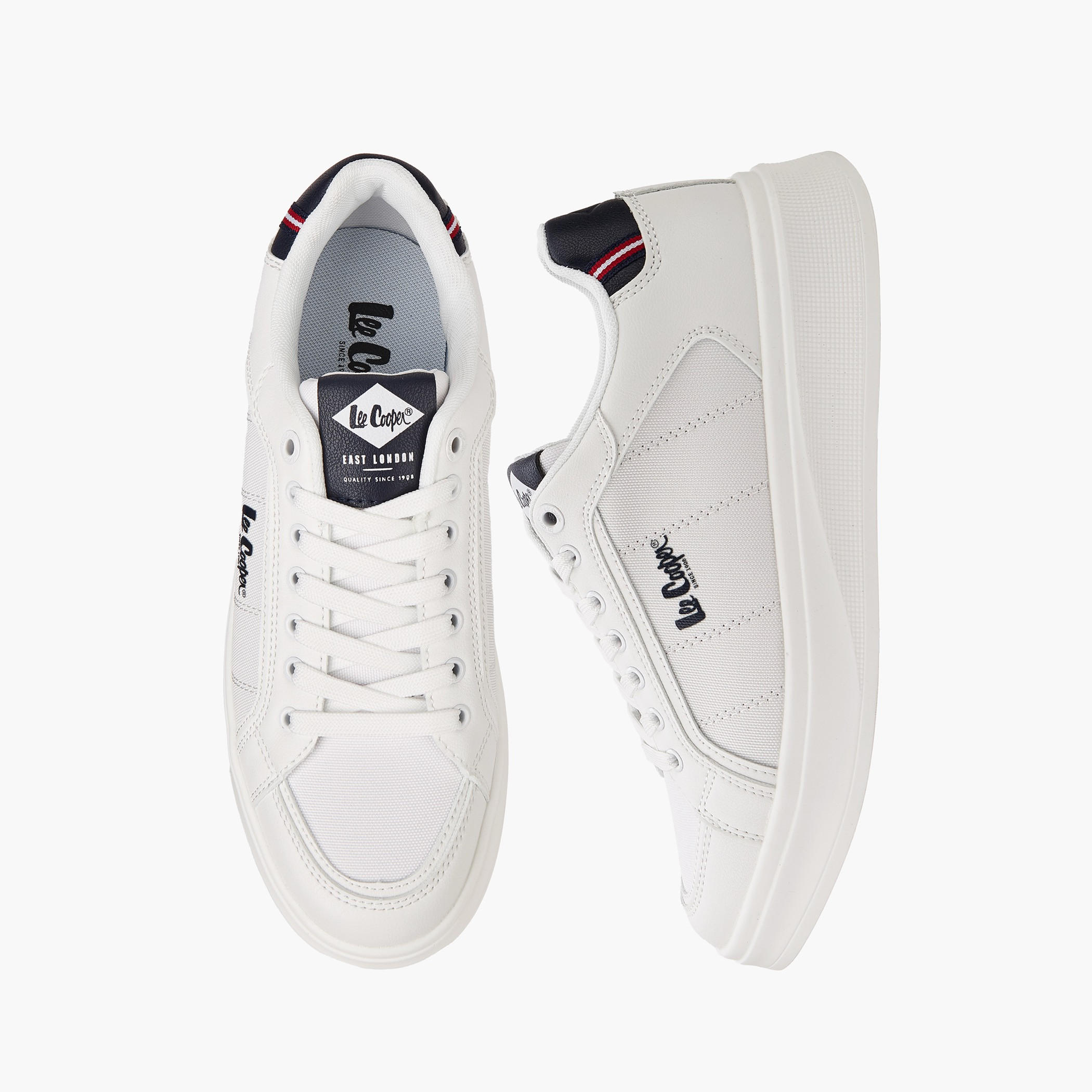 Lee Cooper Men's Solid Lace-Up Ortholite Sneakers-men-shoes-sneakers-image-1