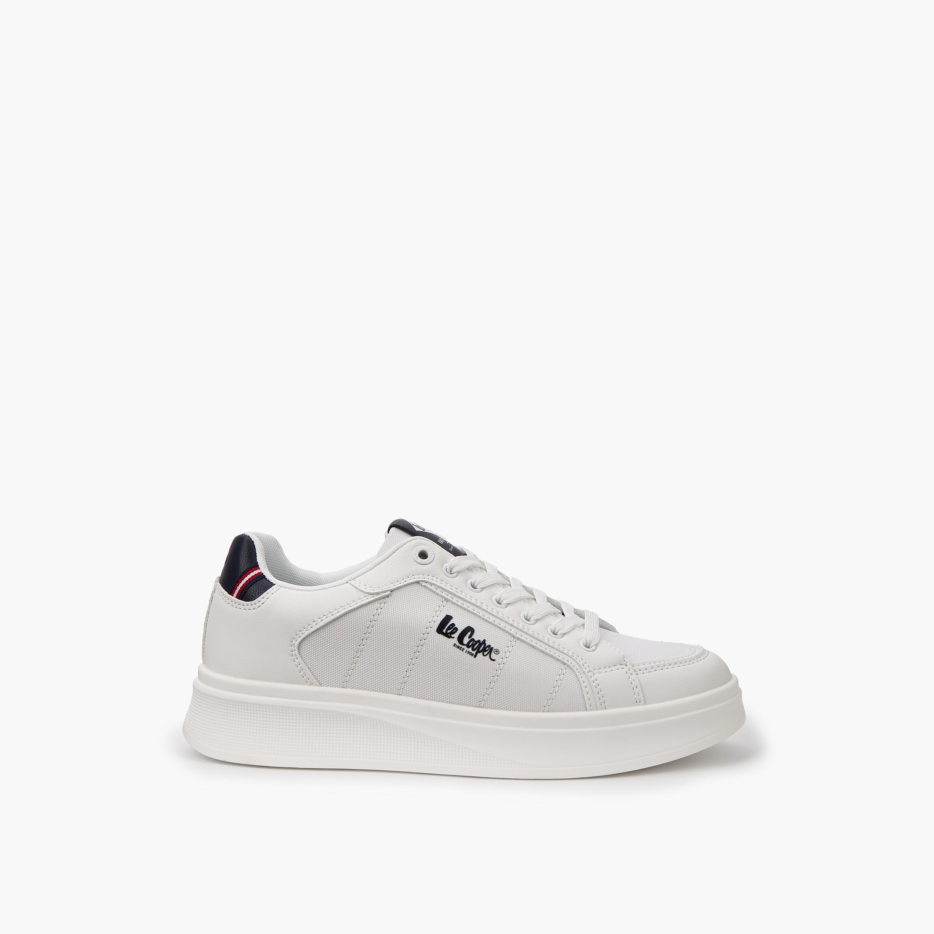 Lee Cooper Men's Solid Lace-Up Ortholite Sneakers-men-shoes-sneakers-image-2