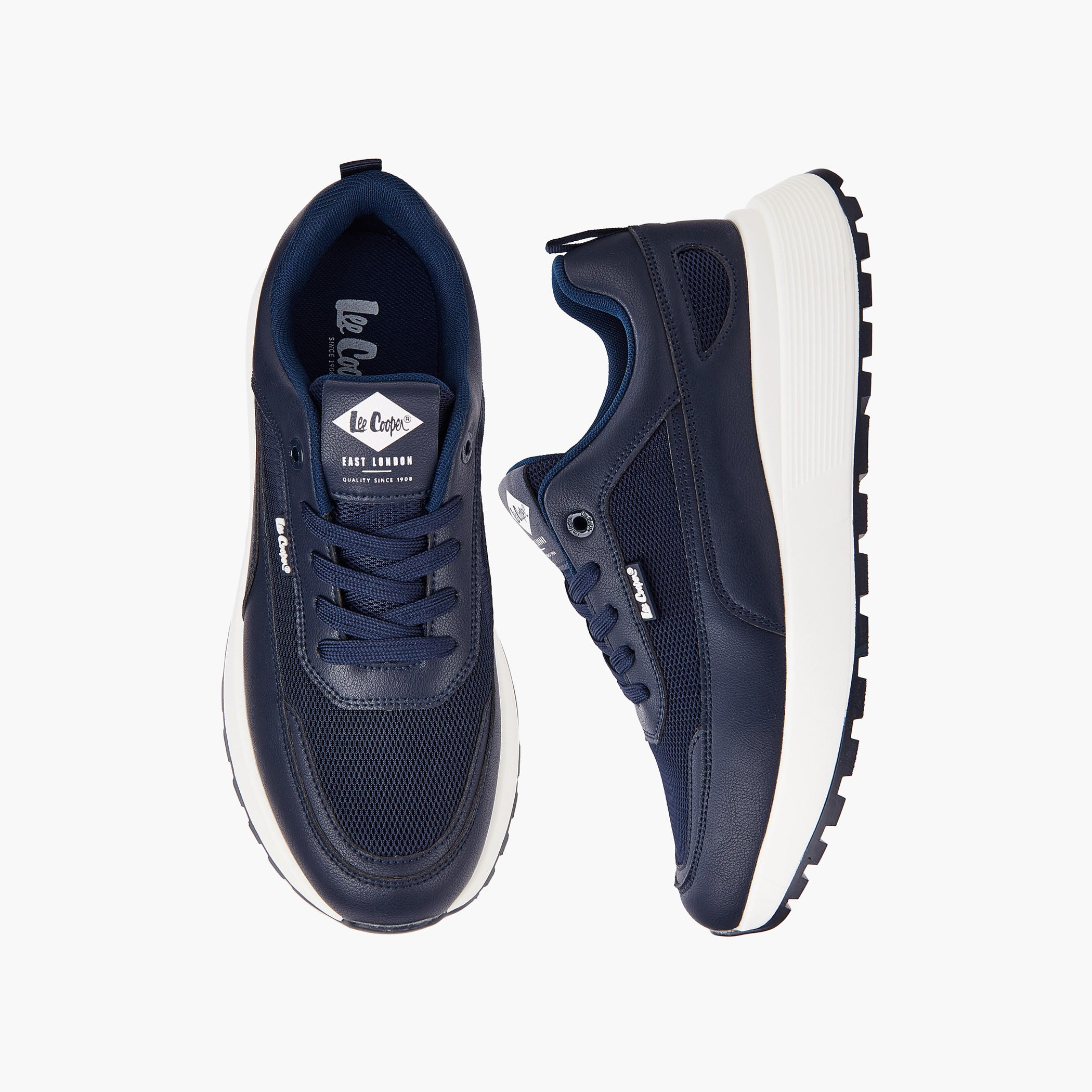 Lee Cooper Men's Panelled Lace-Up Ortholite Sneakers-men-shoes-sneakers-image-1