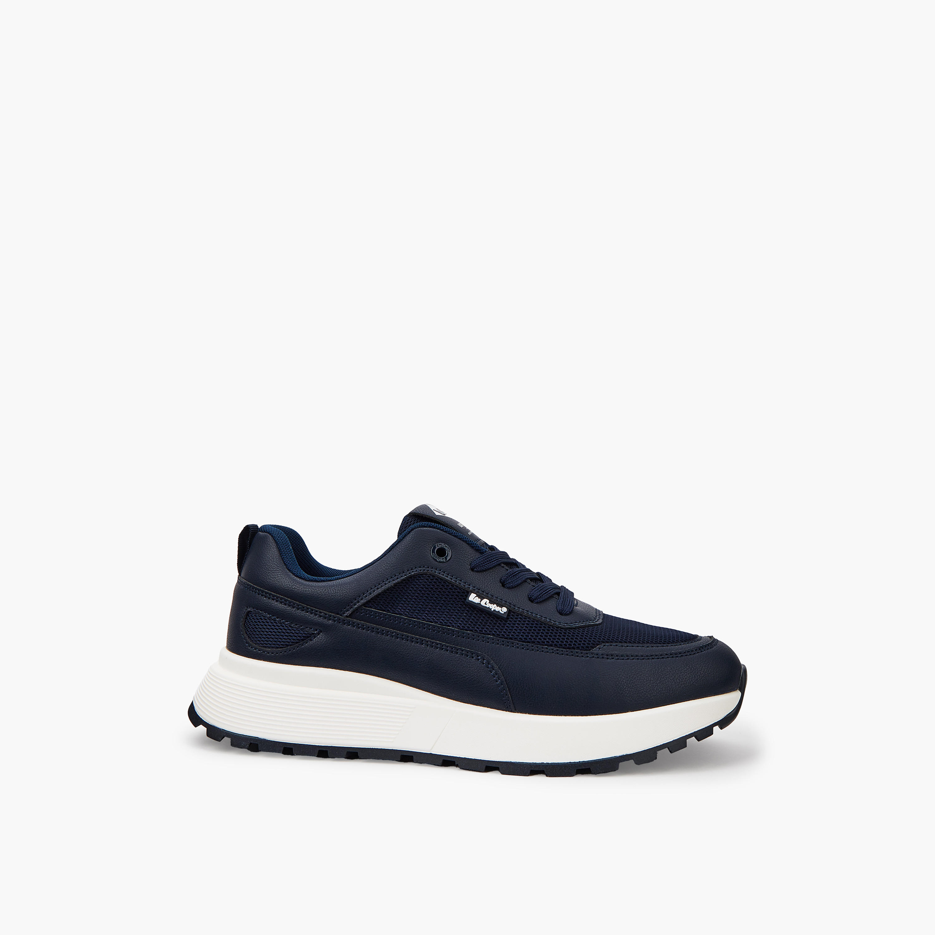 Lee Cooper Men's Panelled Lace-Up Ortholite Sneakers-men-shoes-sneakers-image-2
