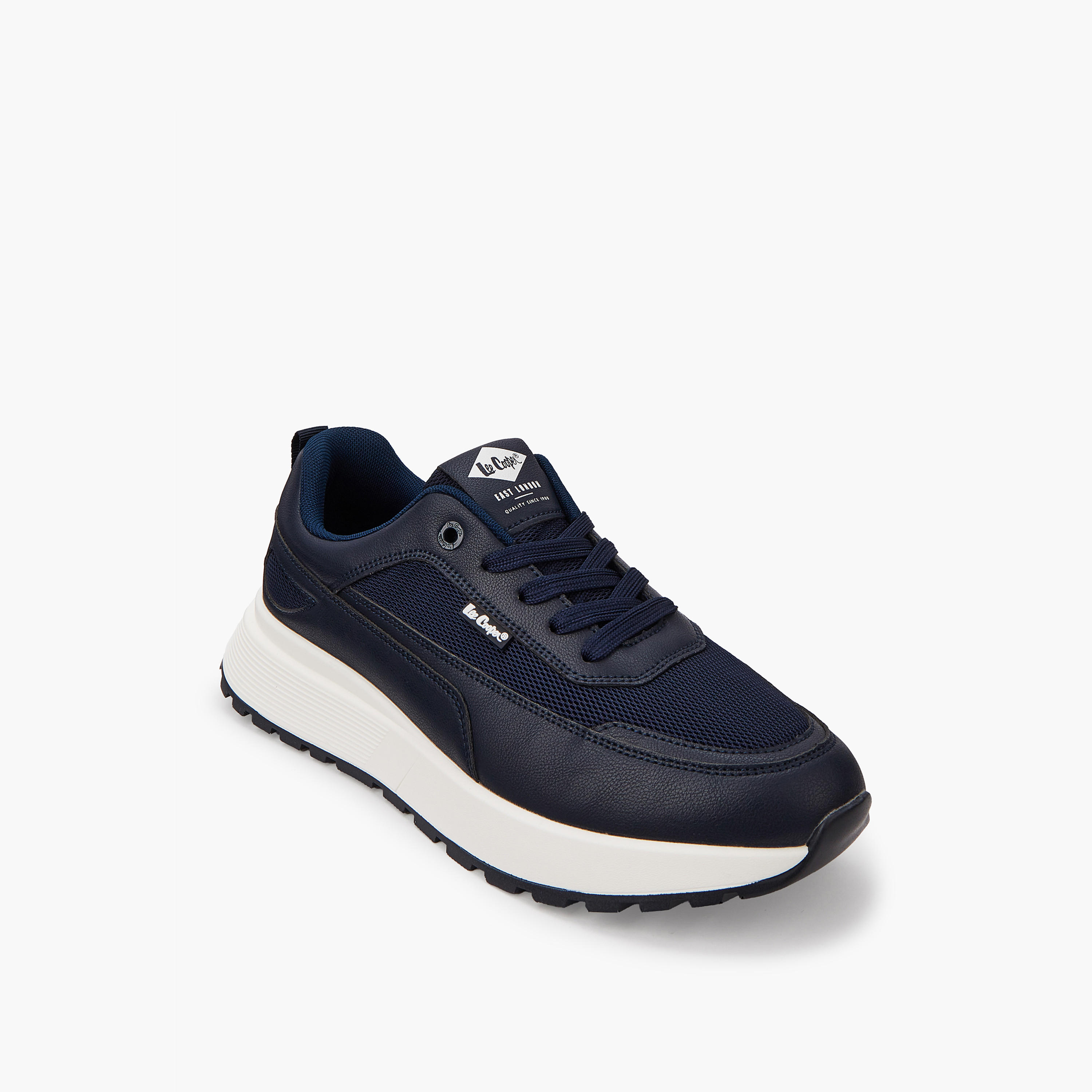 Lee Cooper Men's Panelled Lace-Up Ortholite Sneakers-men-shoes-sneakers-image-3