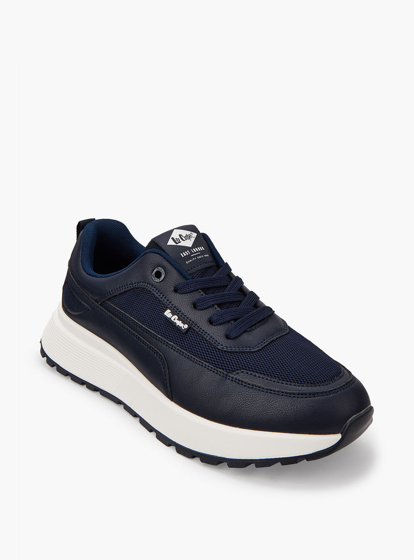 Lee Cooper Men's Panelled Lace-Up Ortholite Sneakers-men-shoes-sneakers-image-3