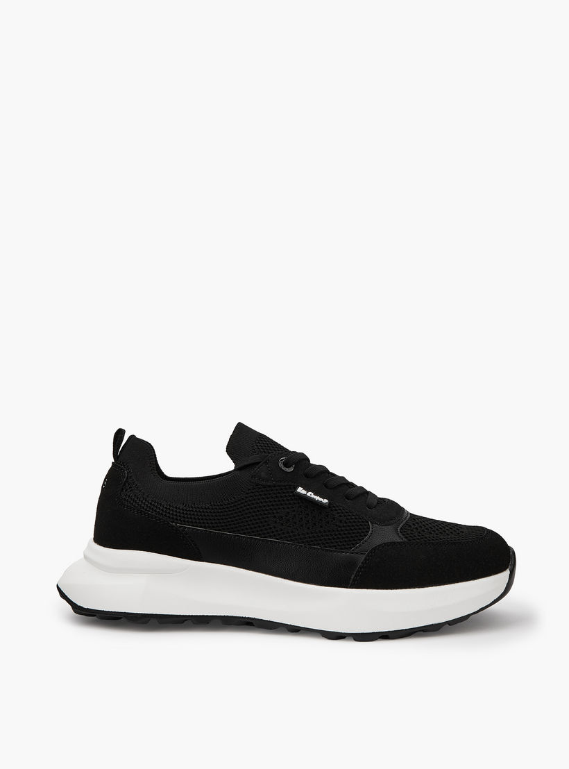Lee Cooper Men's Panelled Lace-Up Ortholite Sneakers-men-shoes-sneakers-image-2