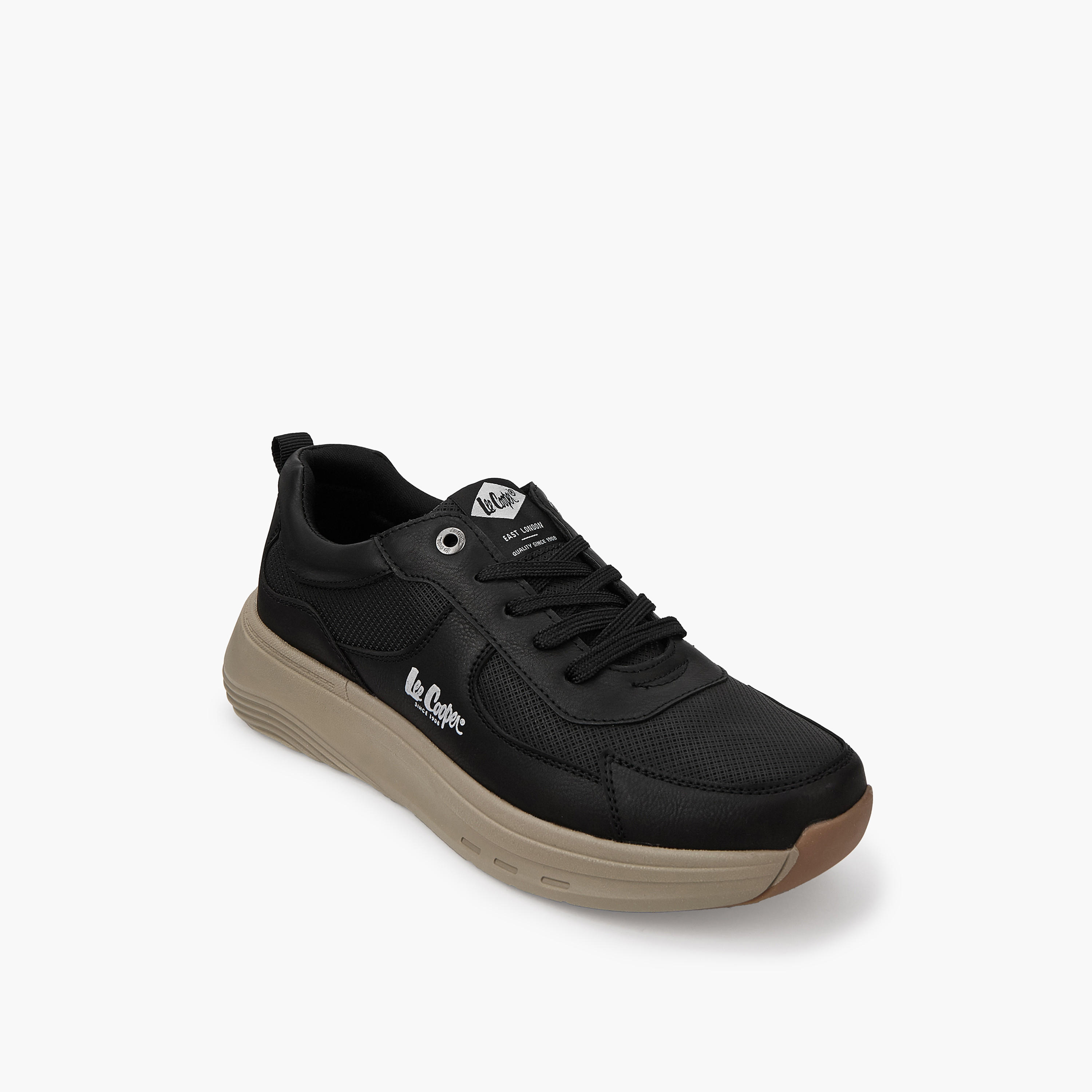 حذاء سنيكرز أورثولايت سادة برباط إغلاق وألسنة سحب للرجال من لي كوبر-men-shoes-sneakers-image-3