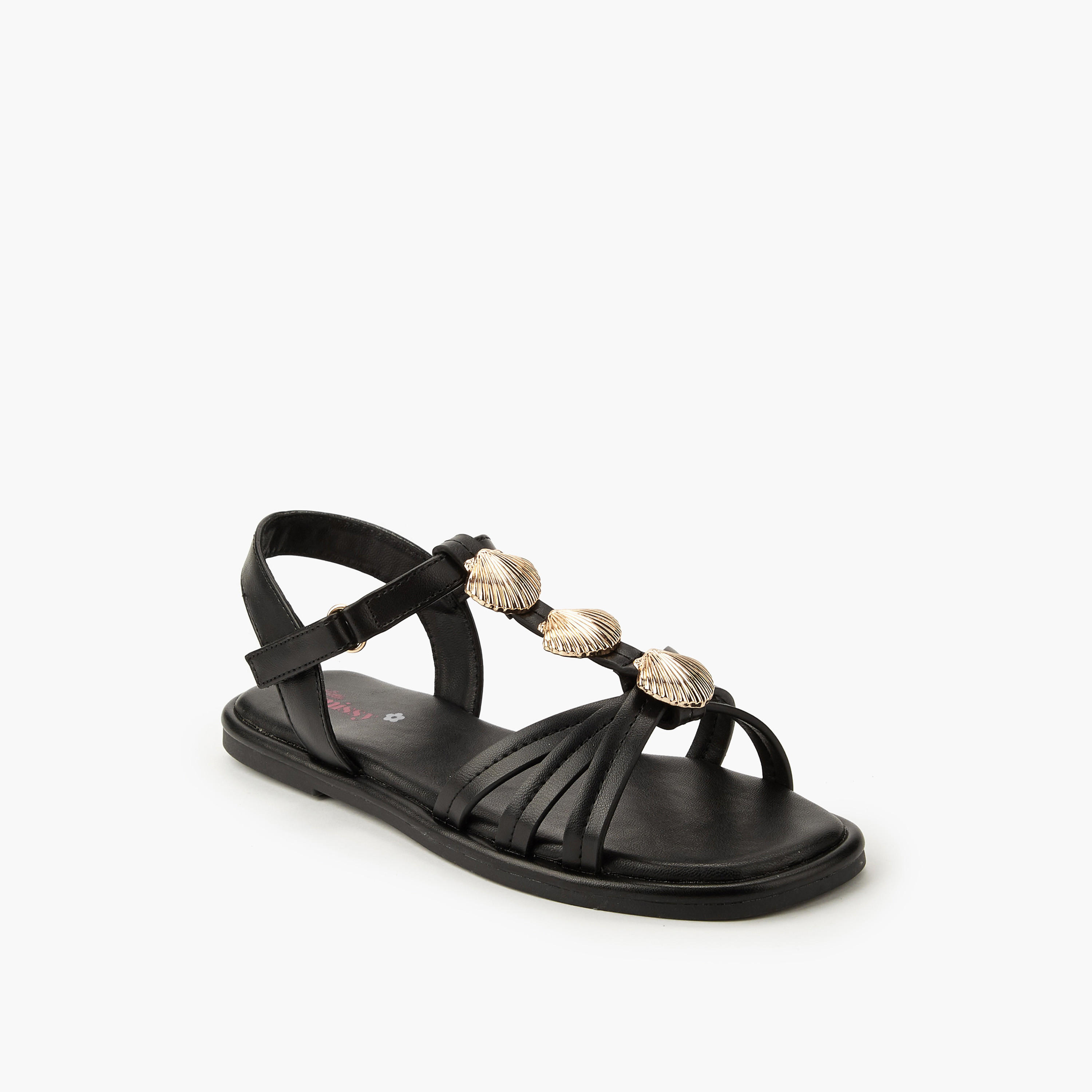 صندل مزين بزخارف صدف للبنات من ليتل ميسي-girls-shoes-sandals-image-3